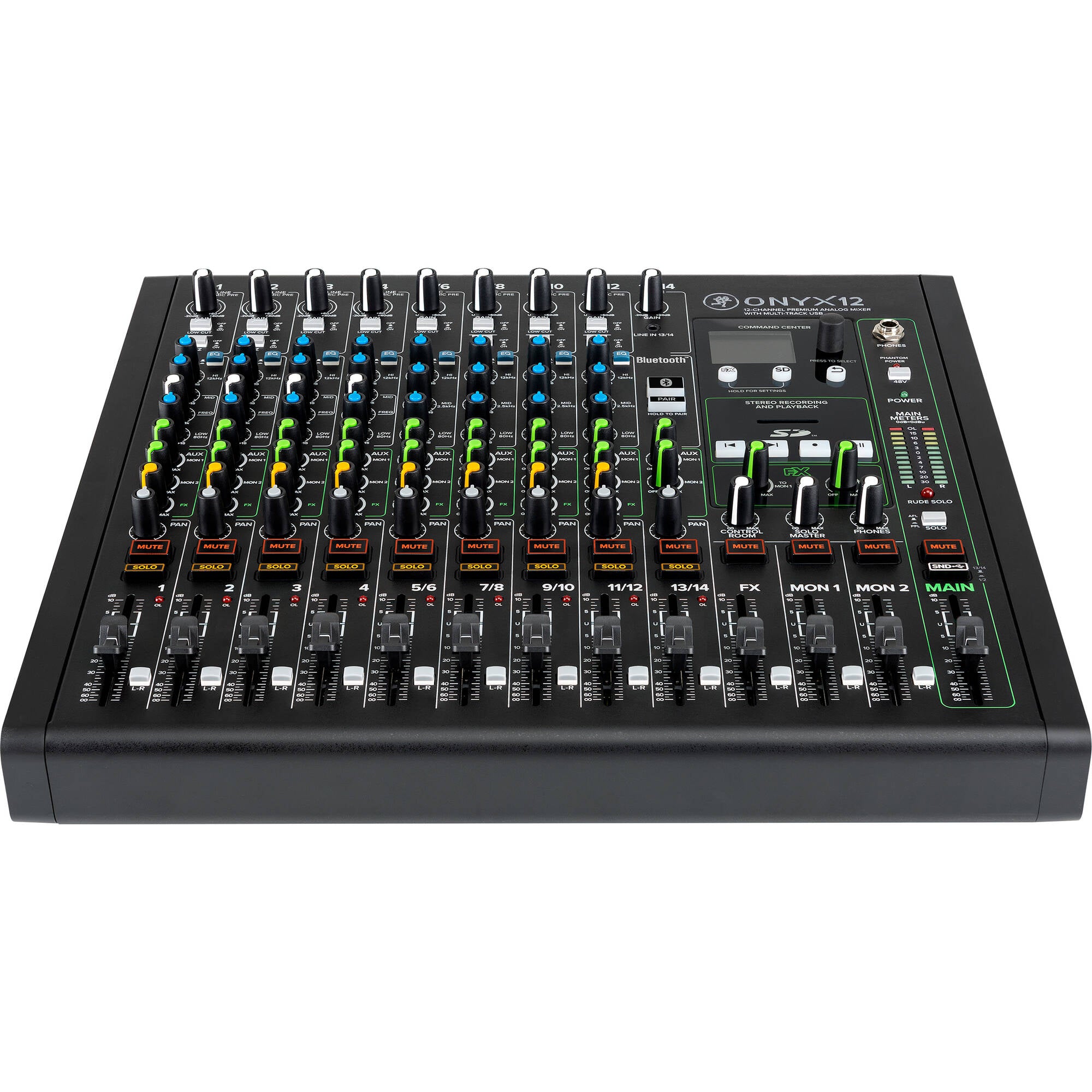 Mackie Onyx12 12-Channel Premium Analog Mixer with Multitrack USB