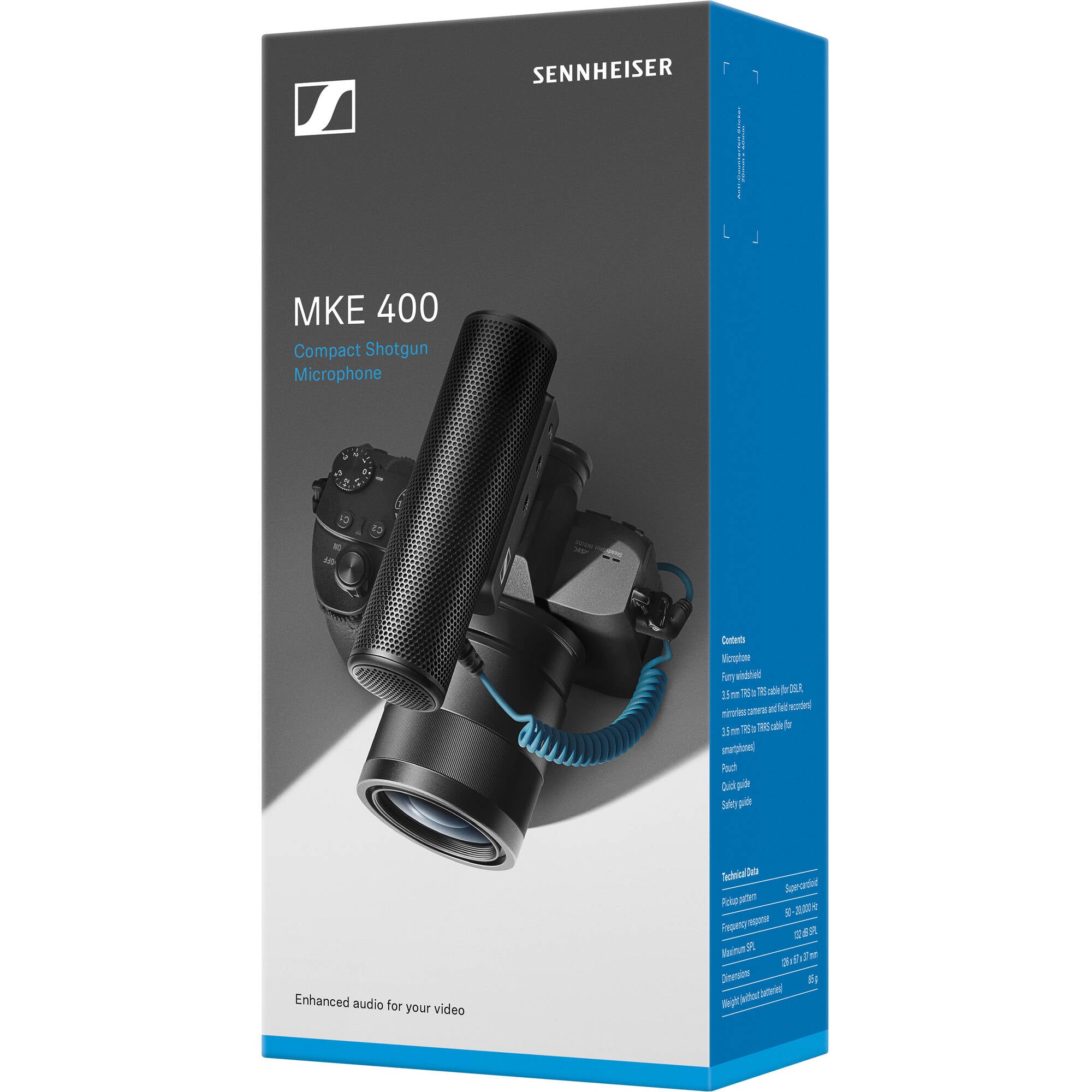 Sennheiser MKE 400 Camera-Mount Shotgun Microphone (2nd Generation)