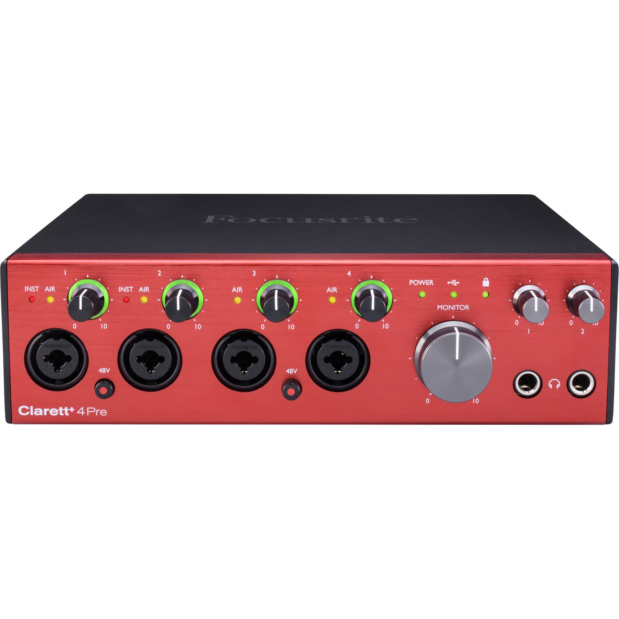 Focusrite Clarett+ 4Pre Desktop 18x8 USB Type-C Audio/MIDI Interface