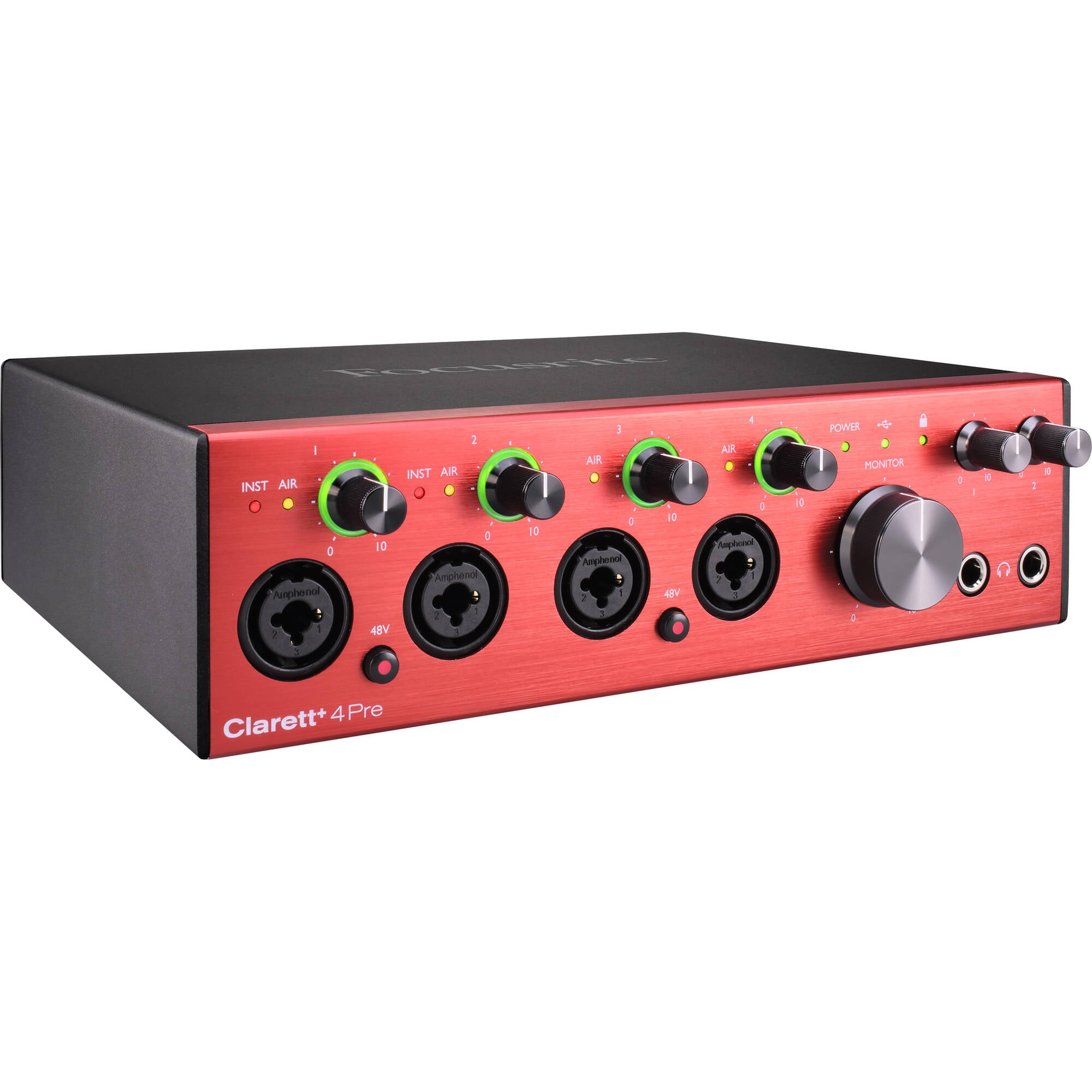 Focusrite Clarett+ 4Pre Desktop 18x8 USB Type-C Audio/MIDI Interface