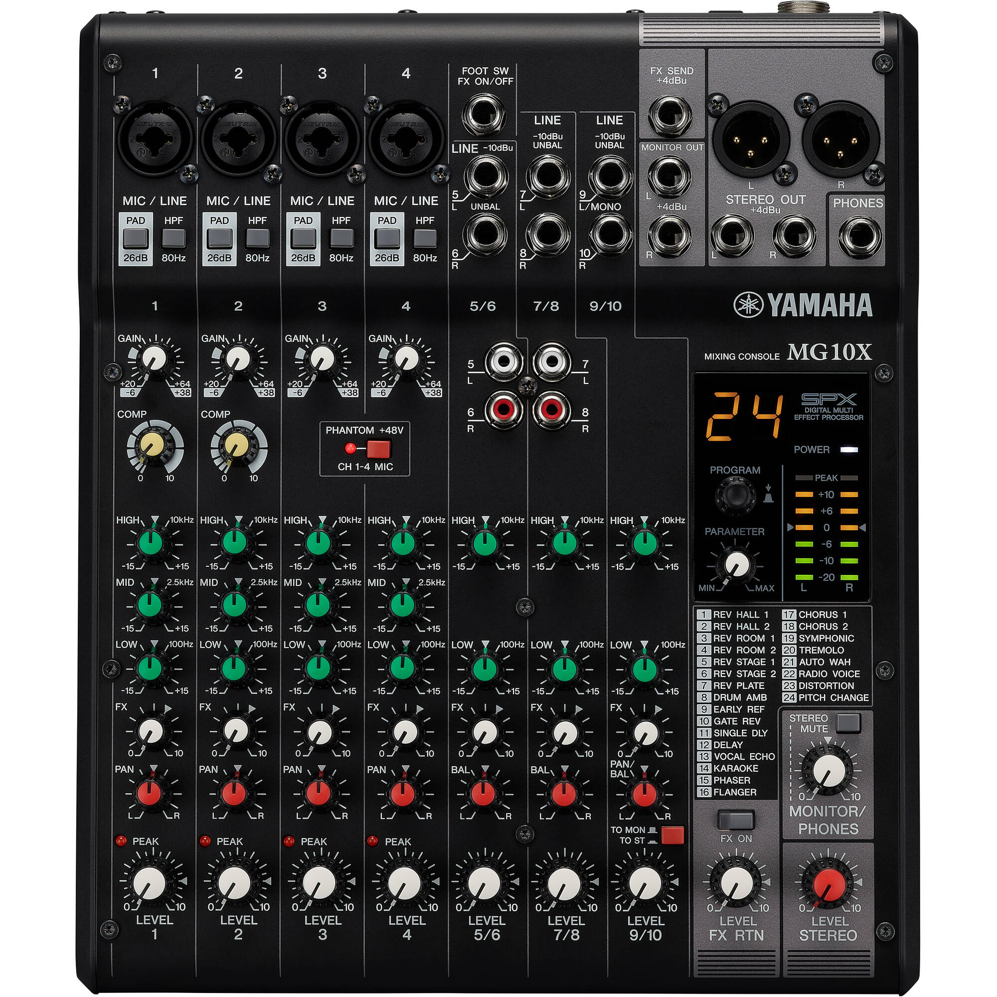 Yamaha MG10X CV 10-Channel Mixer with Effects