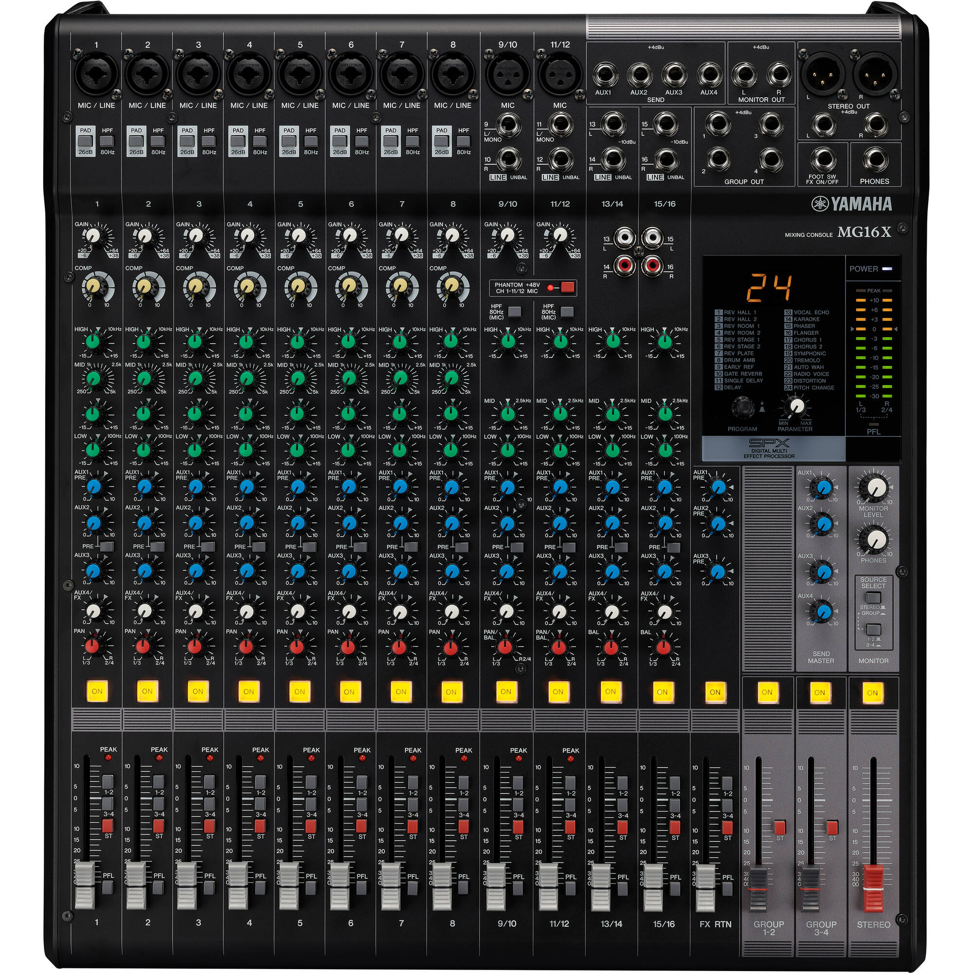 Yamaha MG16X CV 16-Channel Mixer with Effects