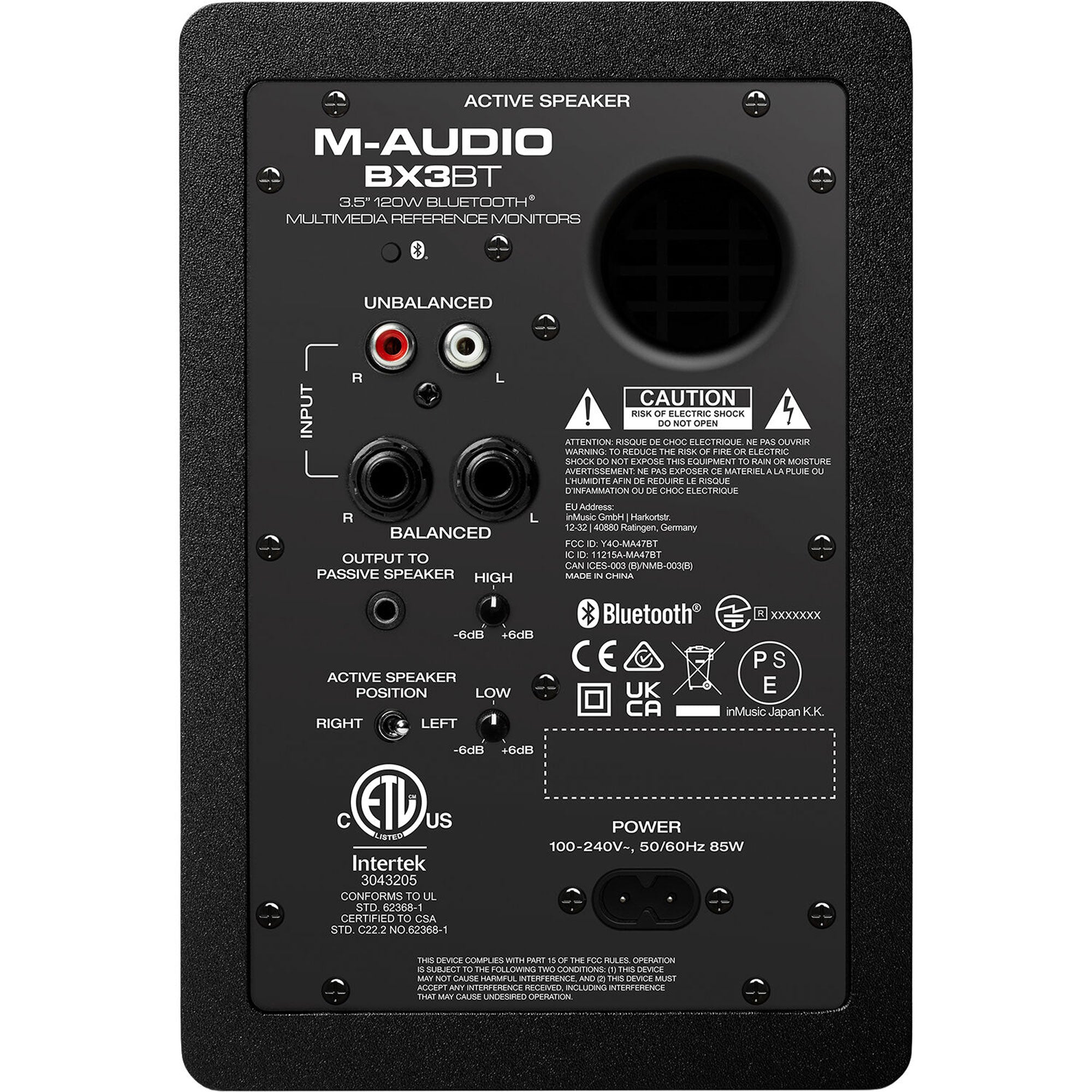 M-Audio BX3BT 3.5" 120W Studio Monitors with Bluetooth (Pair)