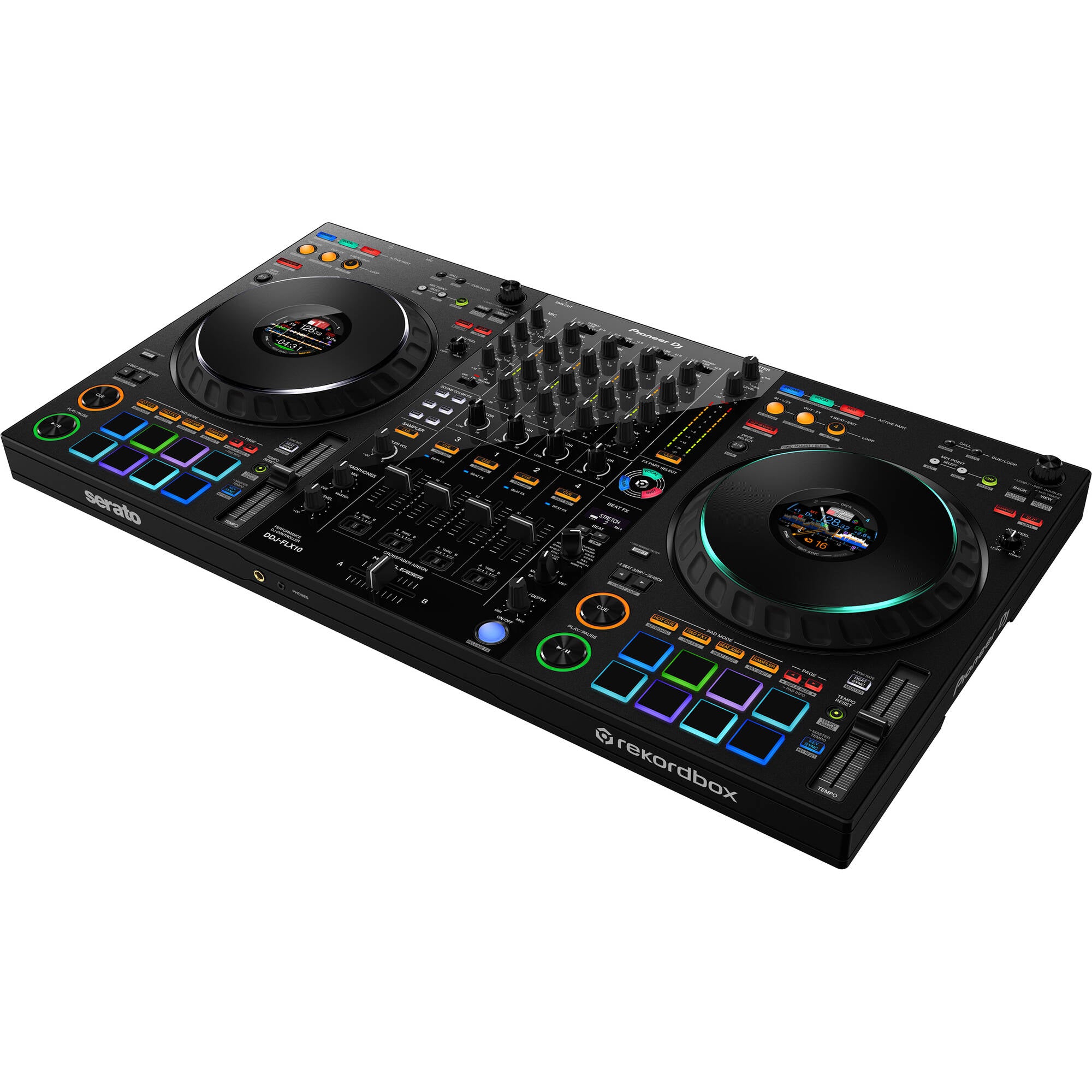 Pioneer DJ DDJ-FLX10 4-Channel DJ Controller for rekordbox and Serato DJ Pro (Black)