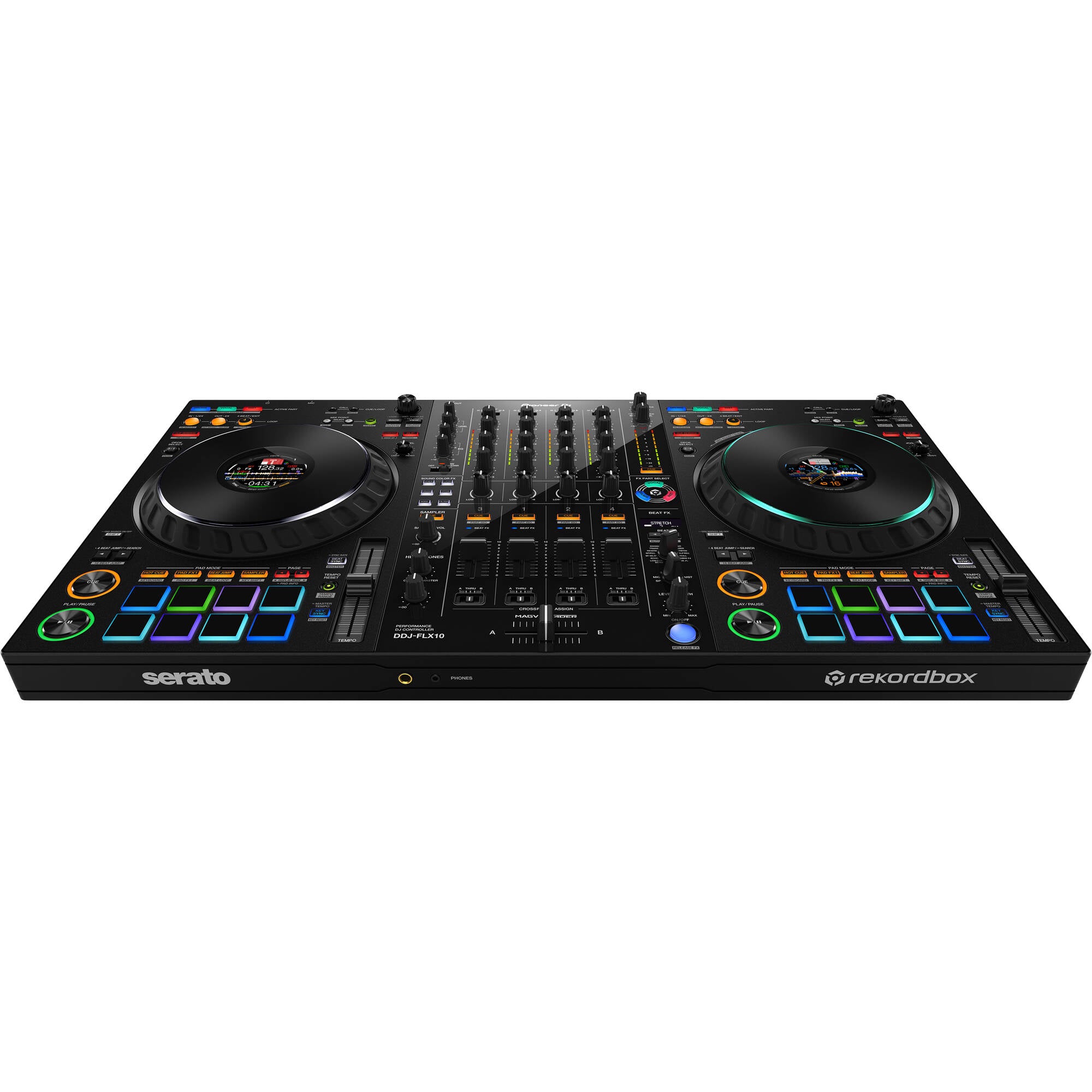 Pioneer DJ DDJ-FLX10 4-Channel DJ Controller for rekordbox and Serato DJ Pro (Black)