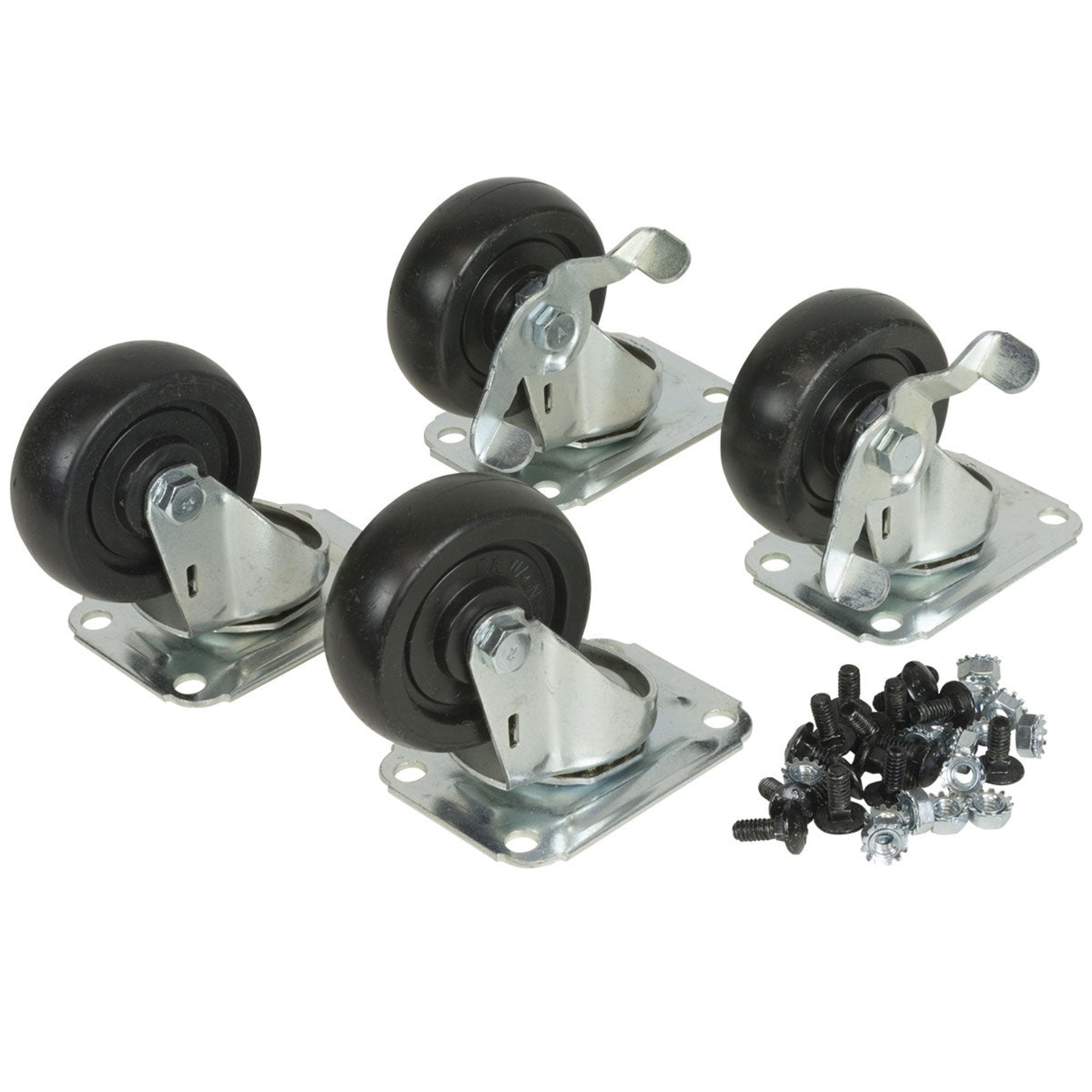 Lowell LXR-C3SL Swivel Casters for Slim Racks (Set of 4, 2 Locking)