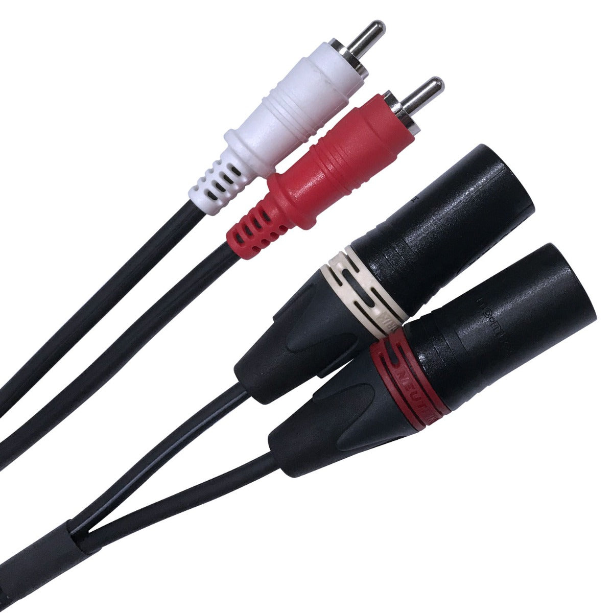 Performance Audio Dual RCA to Dual Male XLR Cable (10')