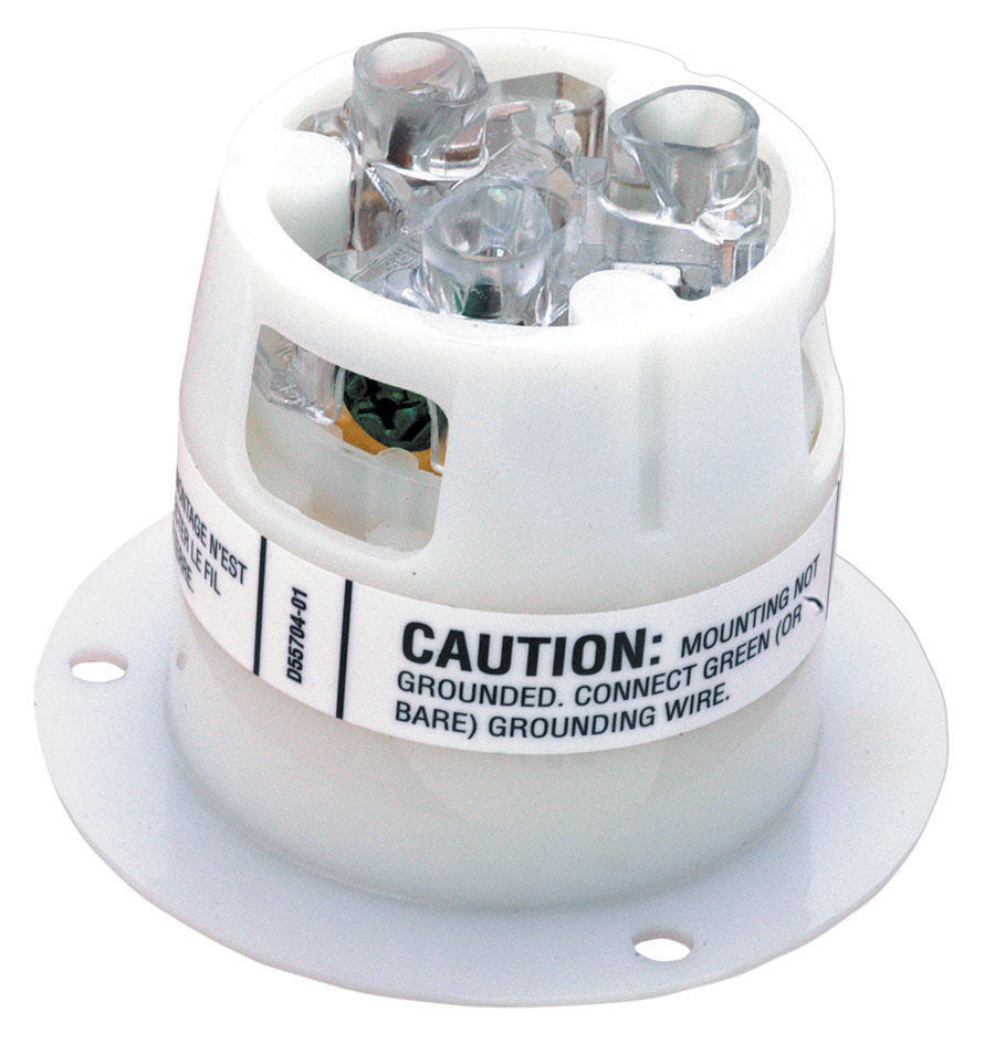 Whirlwind Hubbell HBL2316 Twist-Lock Nema L5-20R Flanged Female AC Electrical Power Receptacle