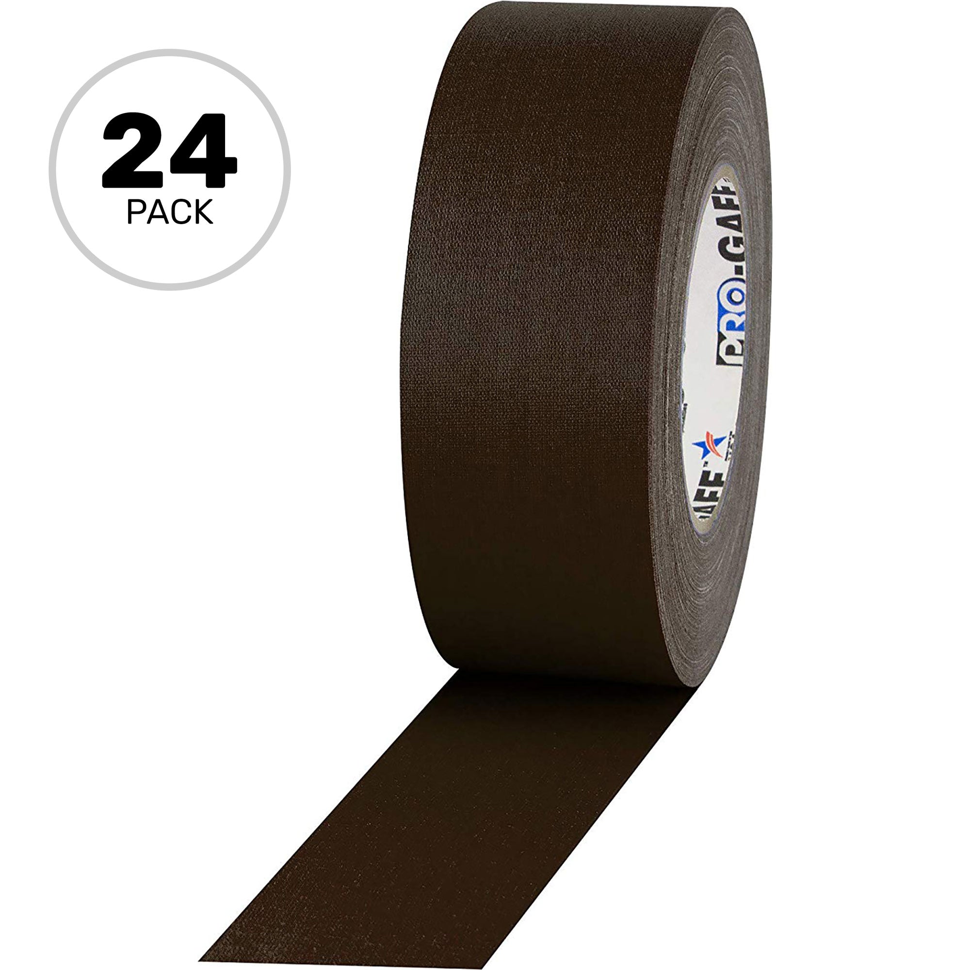 ProTapes Pro Gaff Premium Matte Cloth Gaffers Tape 2" x 55yds (Brown, Case of 24)