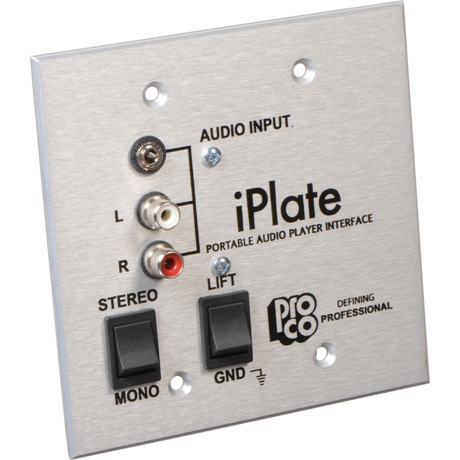 RapcoHorizon Pro Co iPlate Portable Audio Player Interface Wallplate