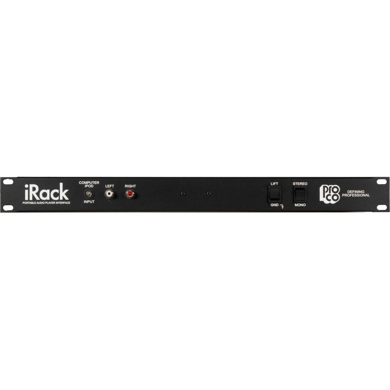 RapcoHorizon Pro Co iRack Portable Audio Player Interface Rack Panel