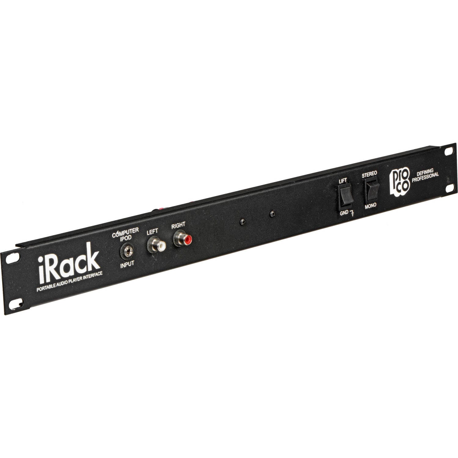 RapcoHorizon Pro Co iRack Portable Audio Player Interface Rack Panel