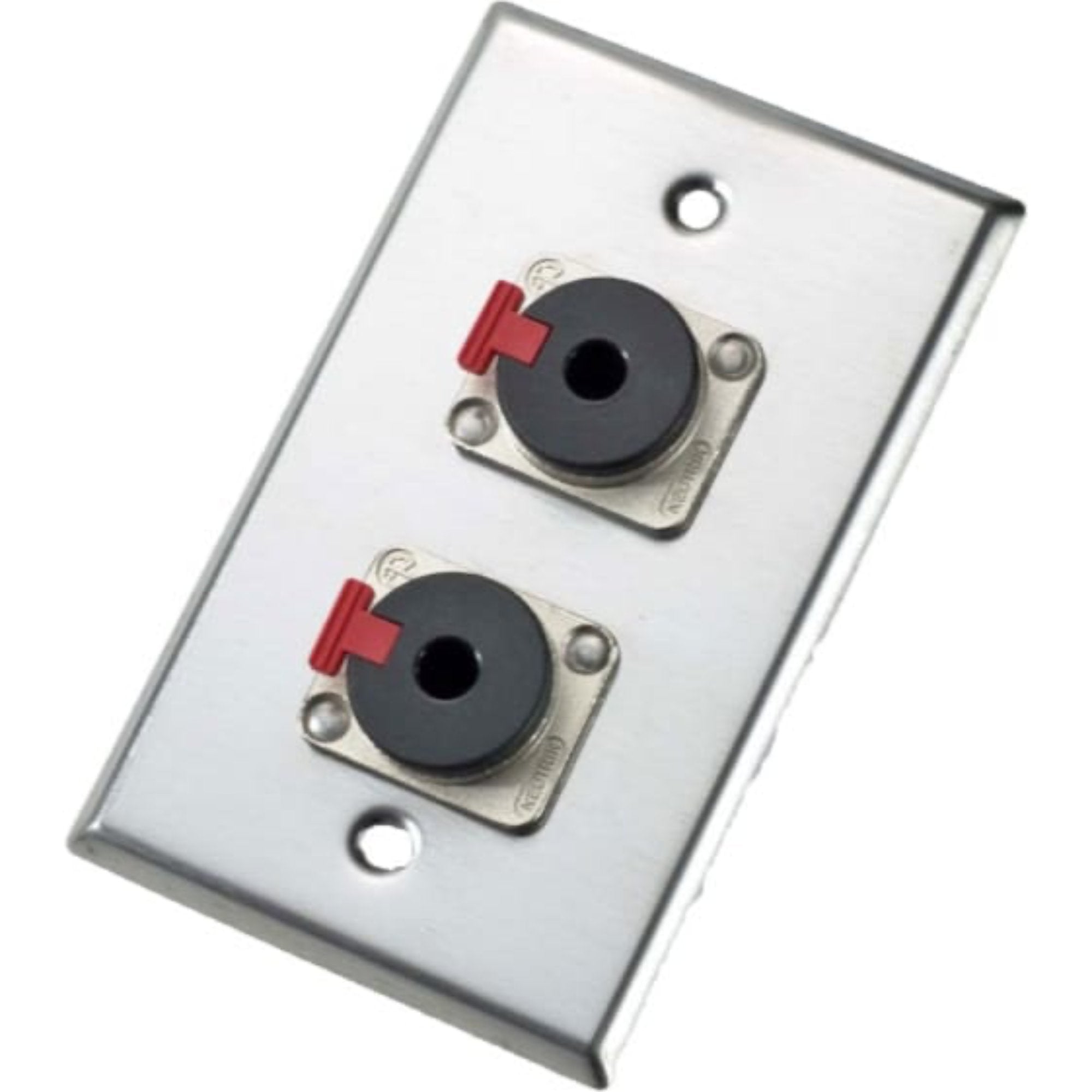 Neutrik 203P Single Gang Wall Plate with Dual Female 1/4" TRS Jacks