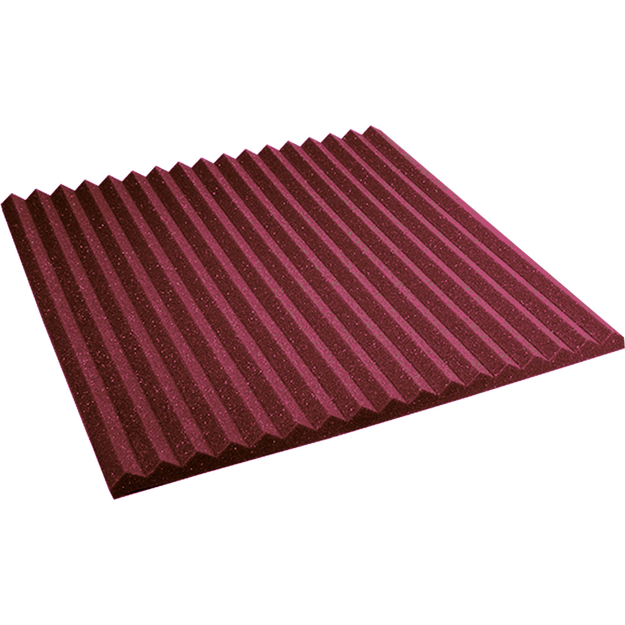 Performance Audio 24" x 24" x 1" Wedge Acoustic Foam Panel (Burgundy, 12 Pack)