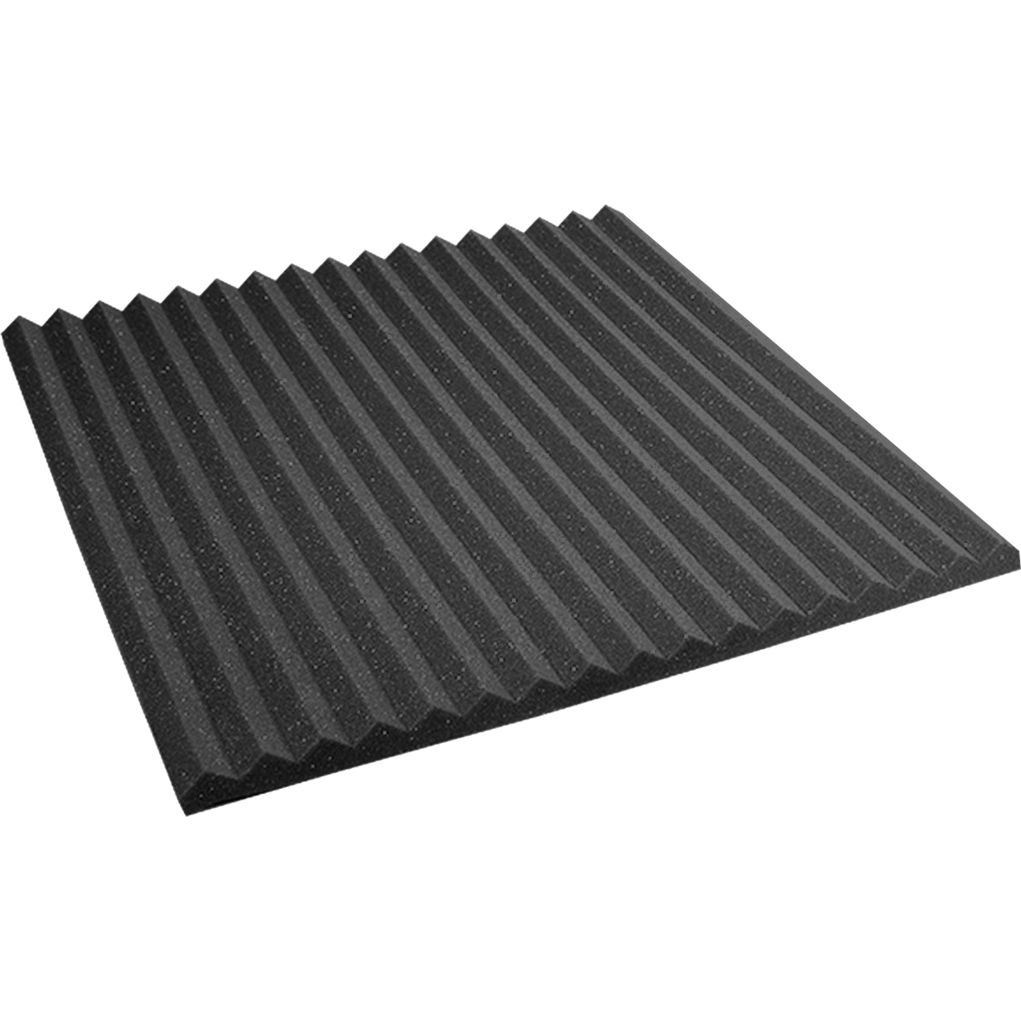 Performance Audio 24" x 24" x 1" Wedge Acoustic Foam Panel (Charcoal, 12 Pack)