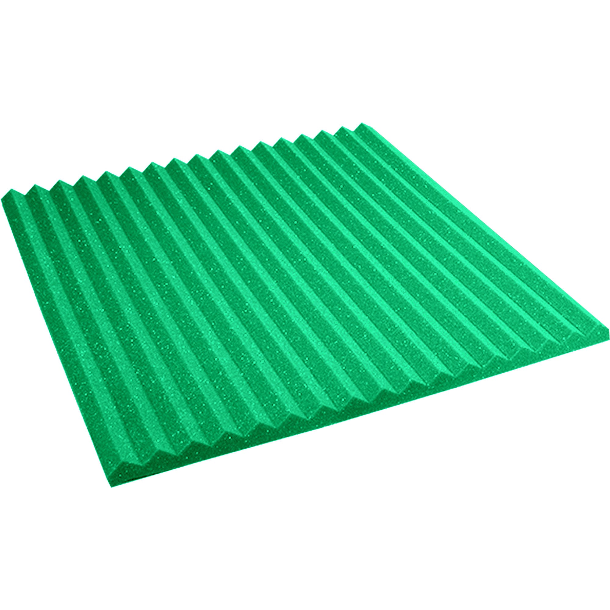 Performance Audio 24" x 24" x 1" Wedge Acoustic Foam Panel (Kelly Green, 12 Pack)