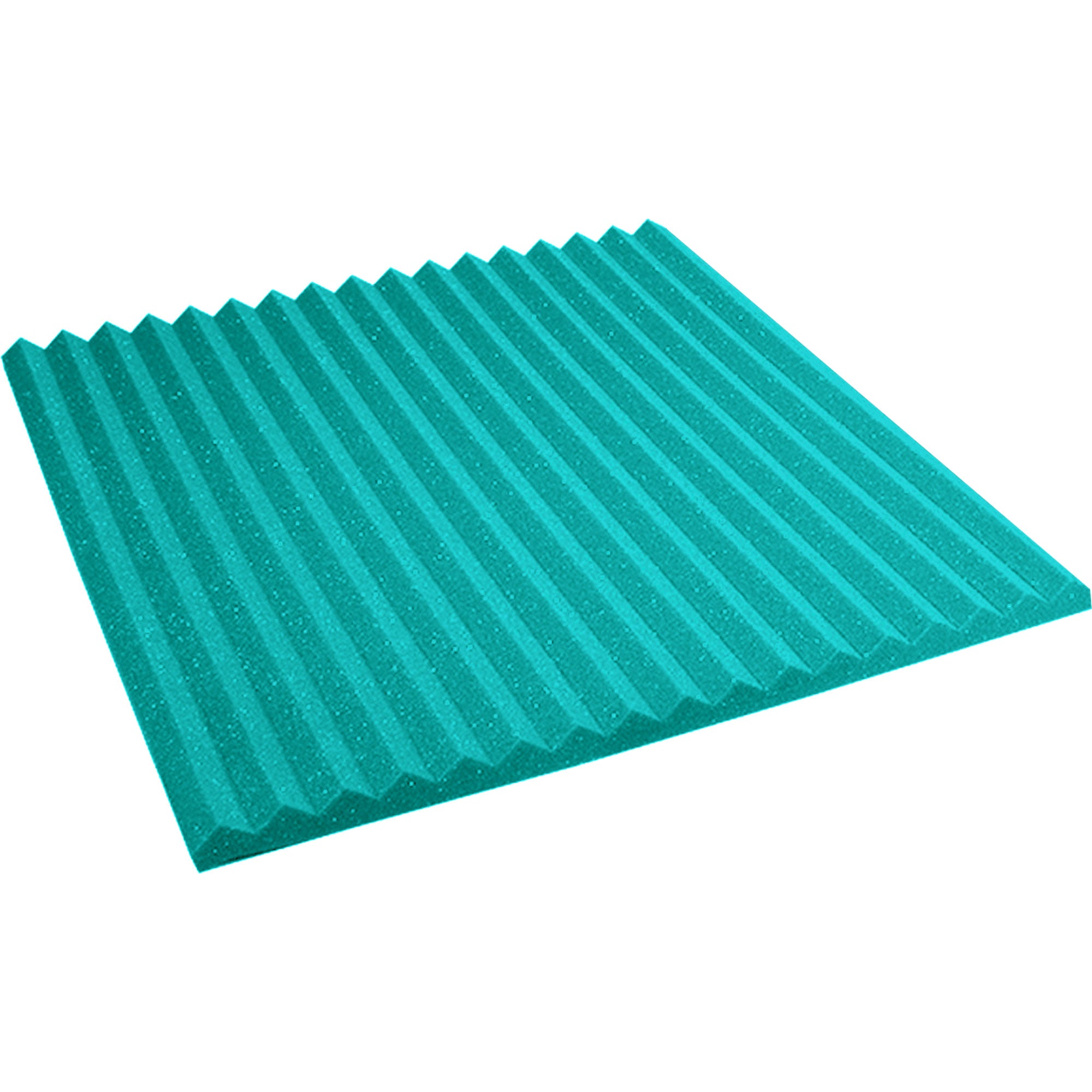 Performance Audio 24" x 24" x 1" Wedge Acoustic Foam Panel (Teal, 12 Pack)