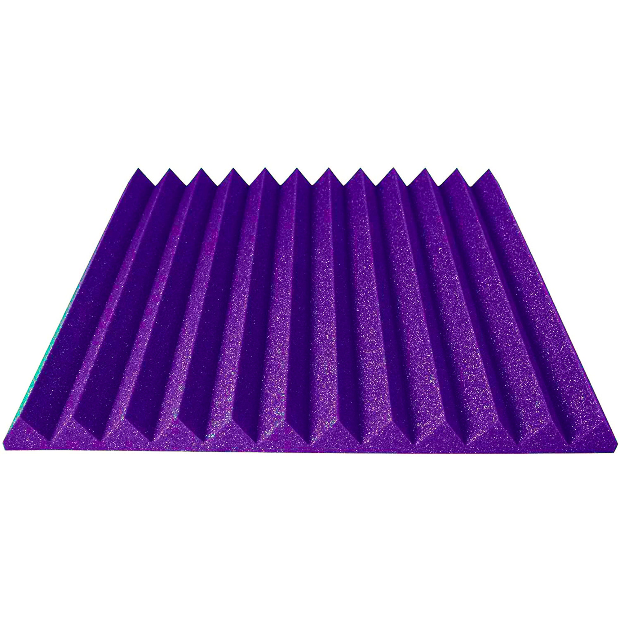 Performance Audio 24" x 24" x 2" Wedge Acoustic Foam Panel (Purple, 12 Pack)