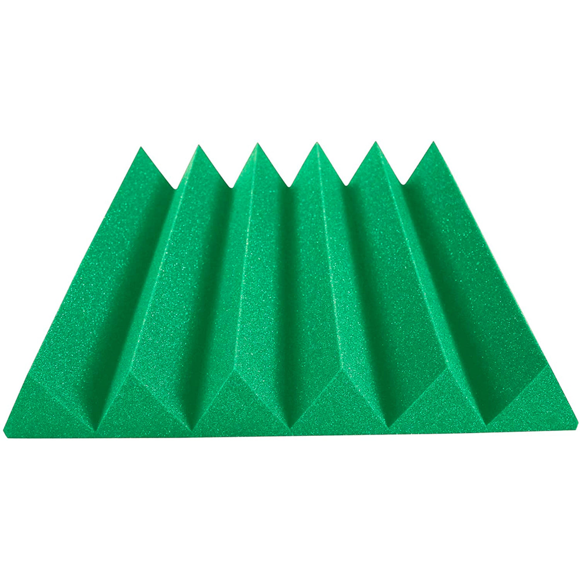 Performance Audio 24" x 24" x 4" Wedge Acoustic Foam Panel (Kelly Green, 12 Pack)