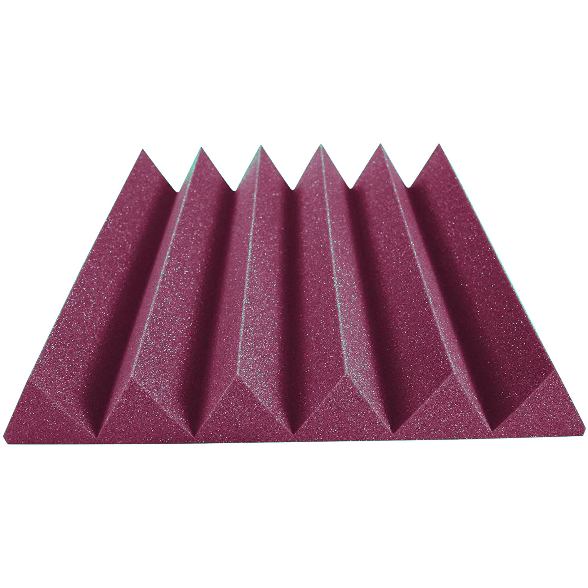 Performance Audio 24" x 24" x 4" Wedge Acoustic Foam Panel (Plum, 12 Pack)