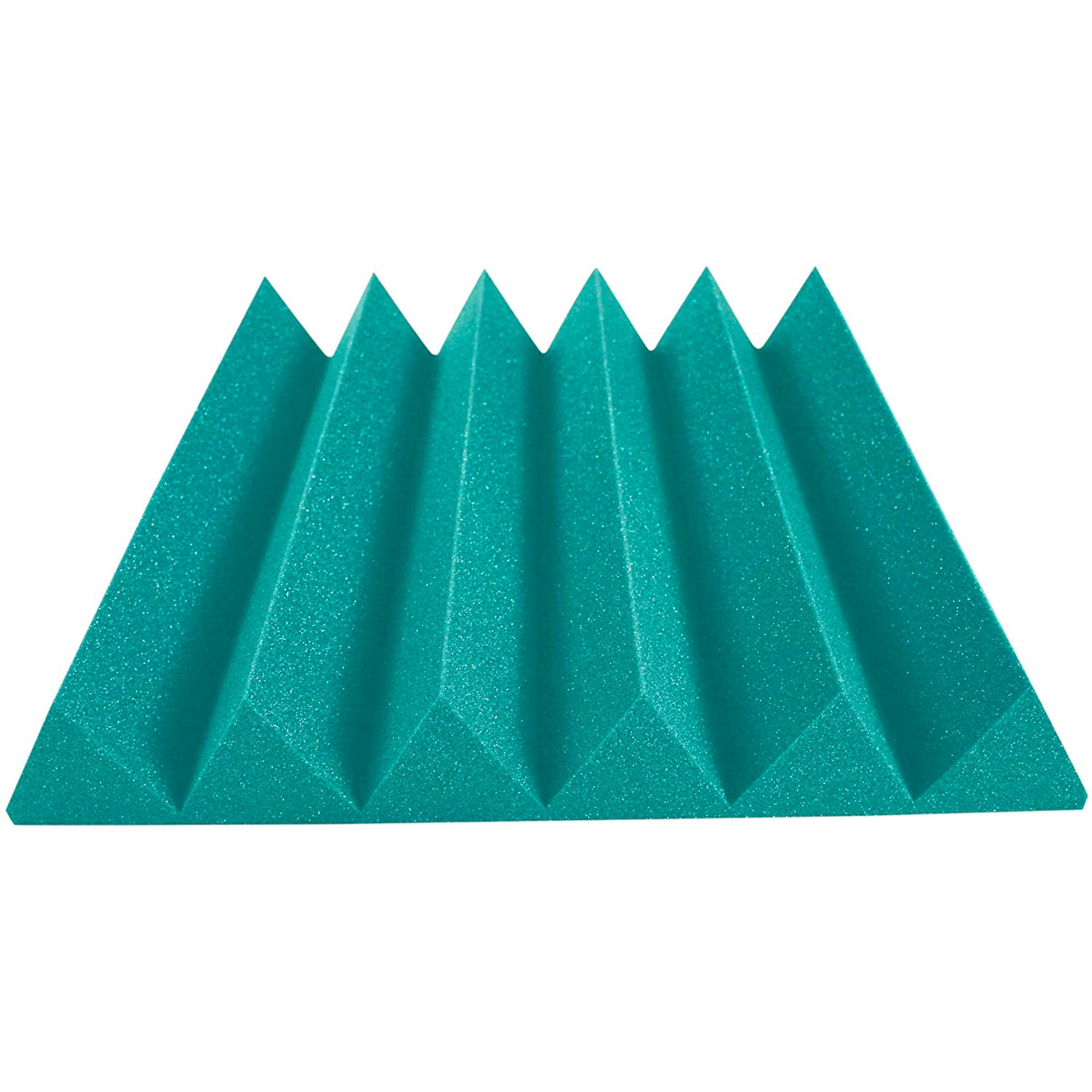 Performance Audio 24" x 24" x 4" Wedge Acoustic Foam Panel (Teal, 12 Pack)