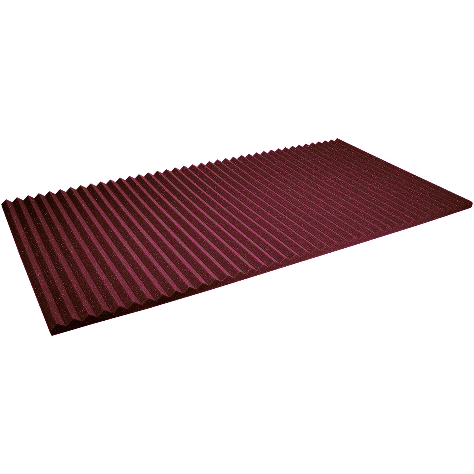 Performance Audio 24" x 48" x 1" Wedge Acoustic Foam Panel (Burgundy, 6 Pack)