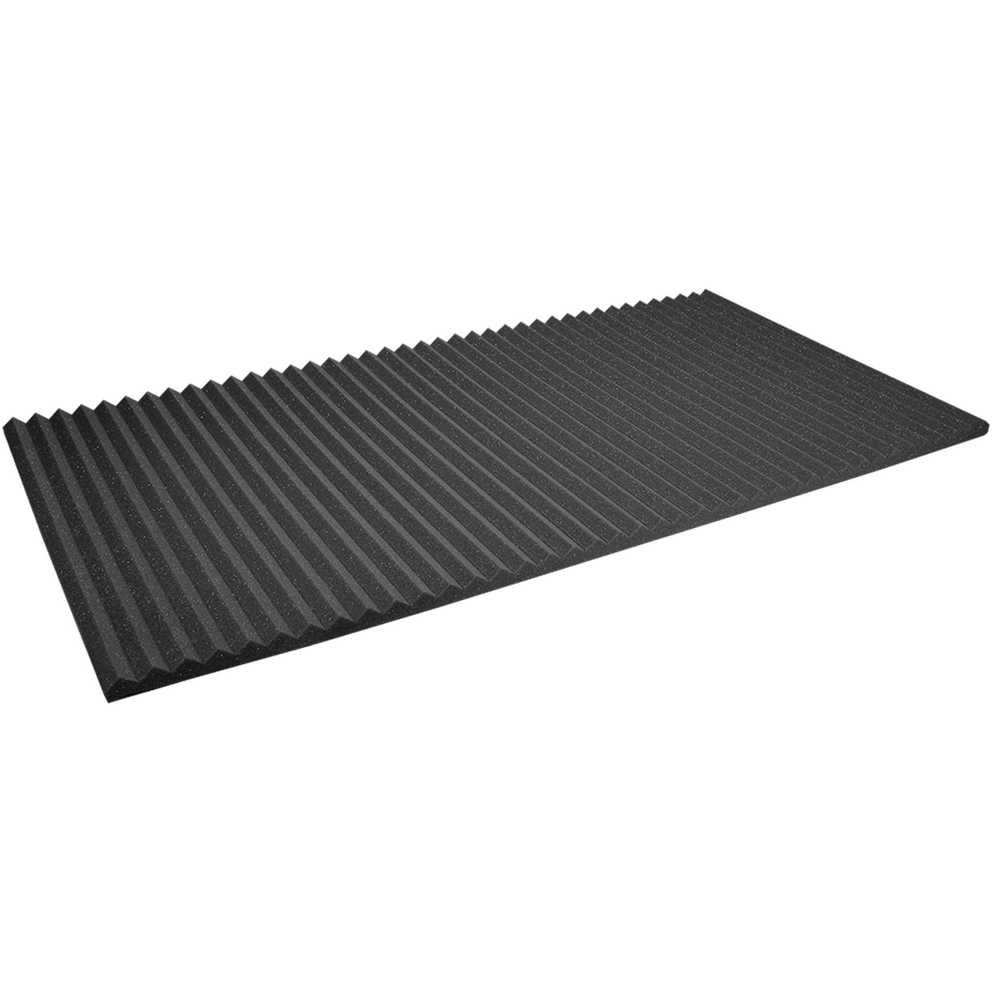 Performance Audio 24" x 48" x 1" Wedge Acoustic Foam Panel (Charcoal, 6 Pack)