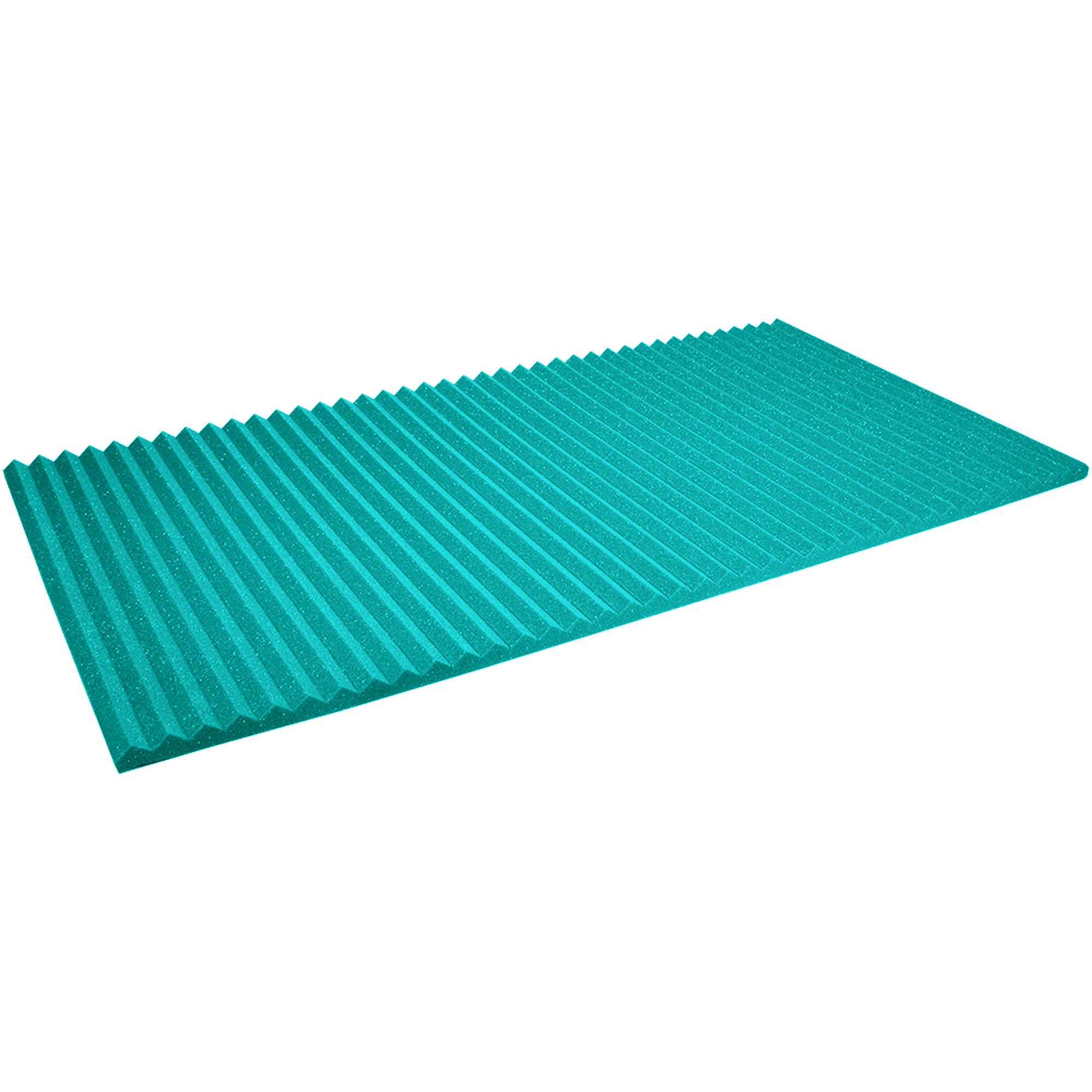 Performance Audio 24" x 48" x 1" Wedge Acoustic Foam Panel (Teal, 6 Pack)