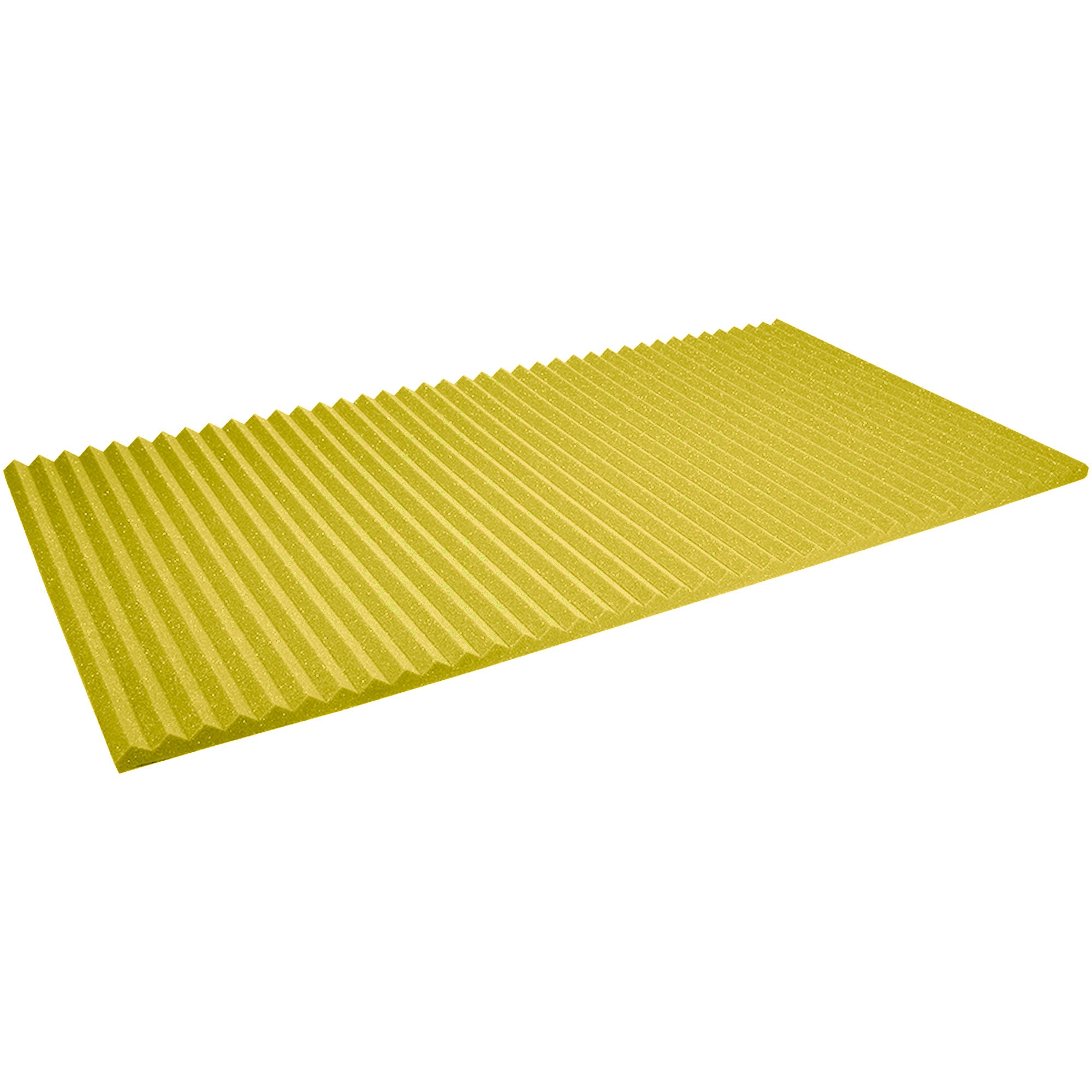 Performance Audio 24" x 48" x 1" Wedge Acoustic Foam Panel (Yellow, 6 Pack)