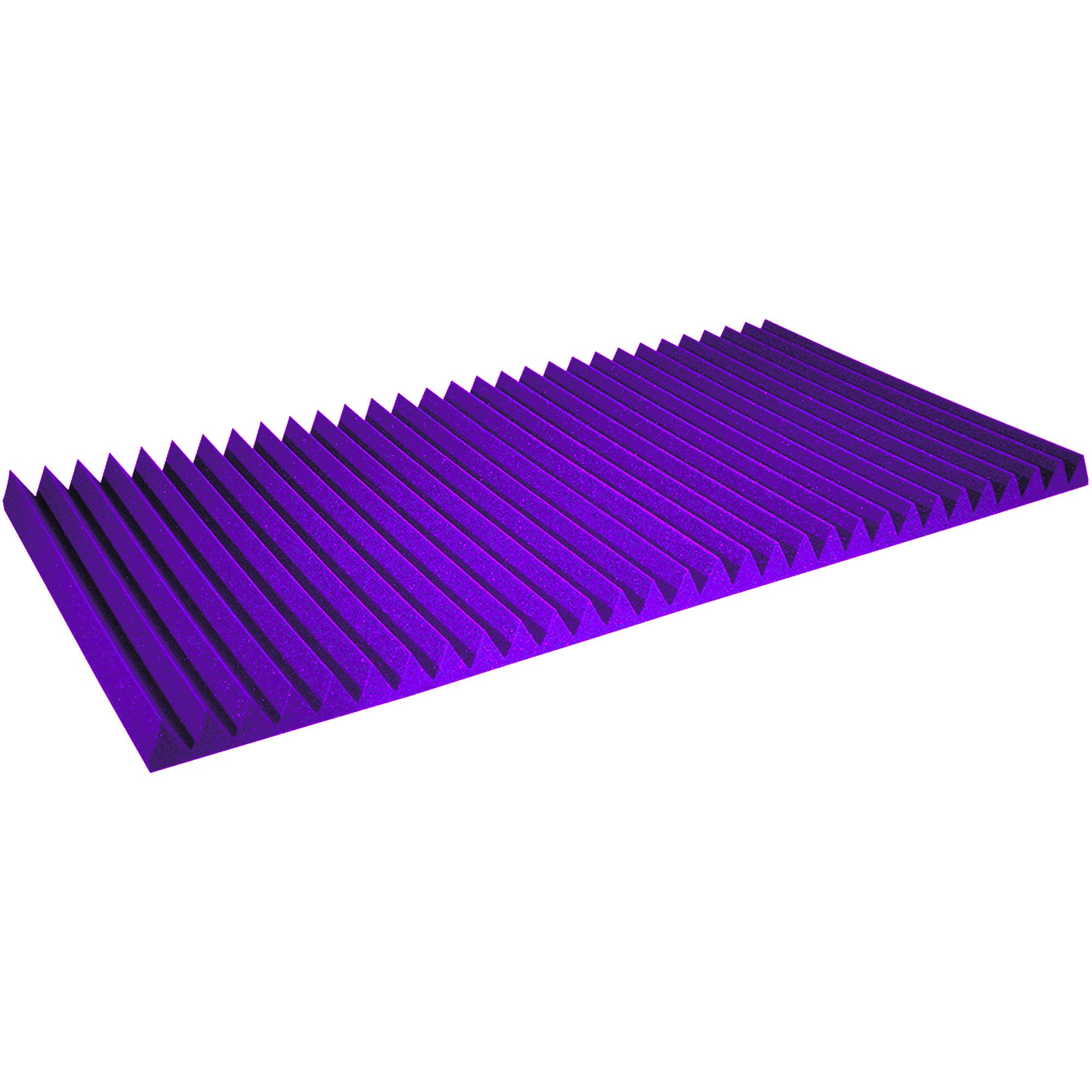 Performance Audio 24" x 48" x 2" Wedge Acoustic Foam Panel (Purple, 6 Pack)