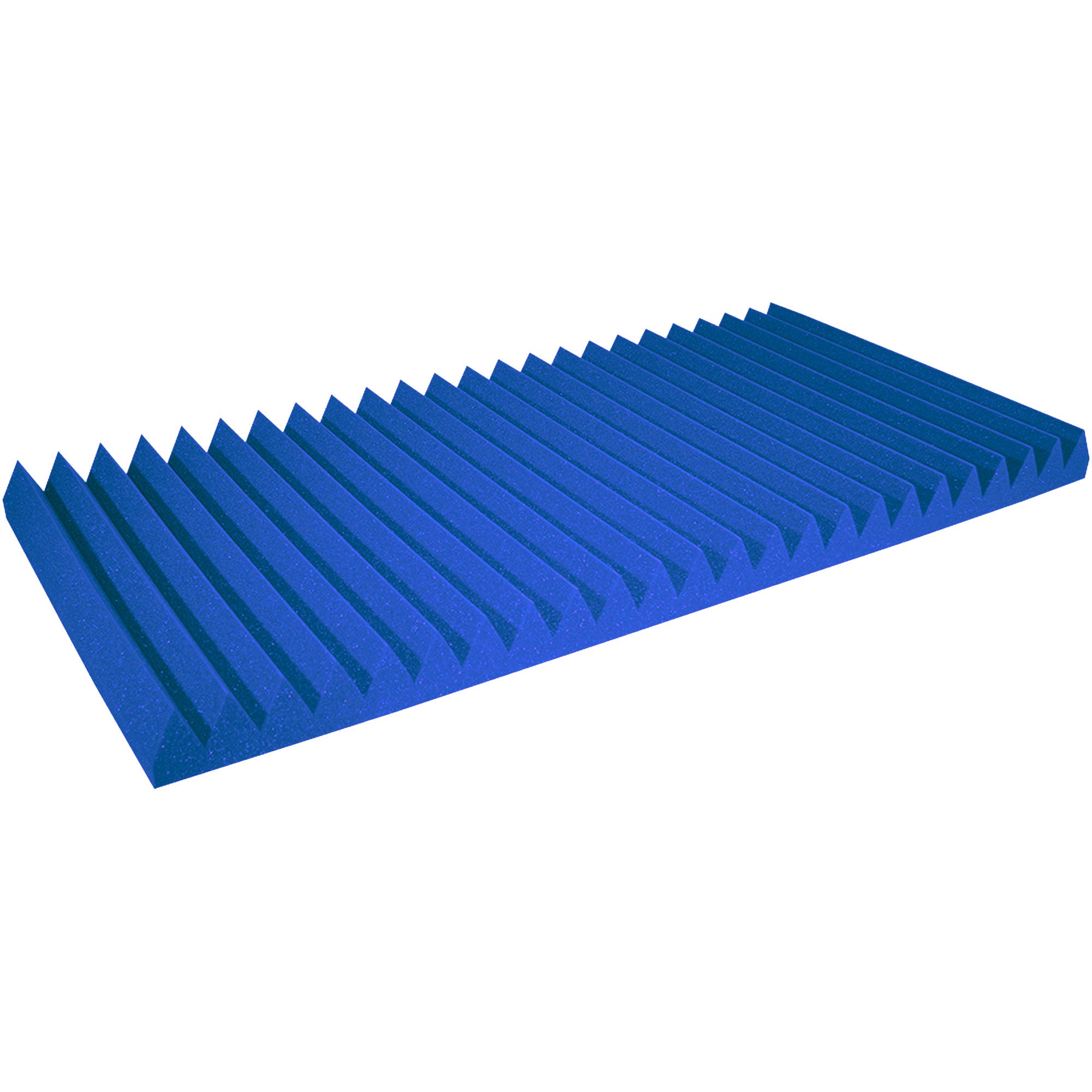 Performance Audio 24" x 48" x 3" Wedge Acoustic Foam Panel (Blue, 6 Pack)