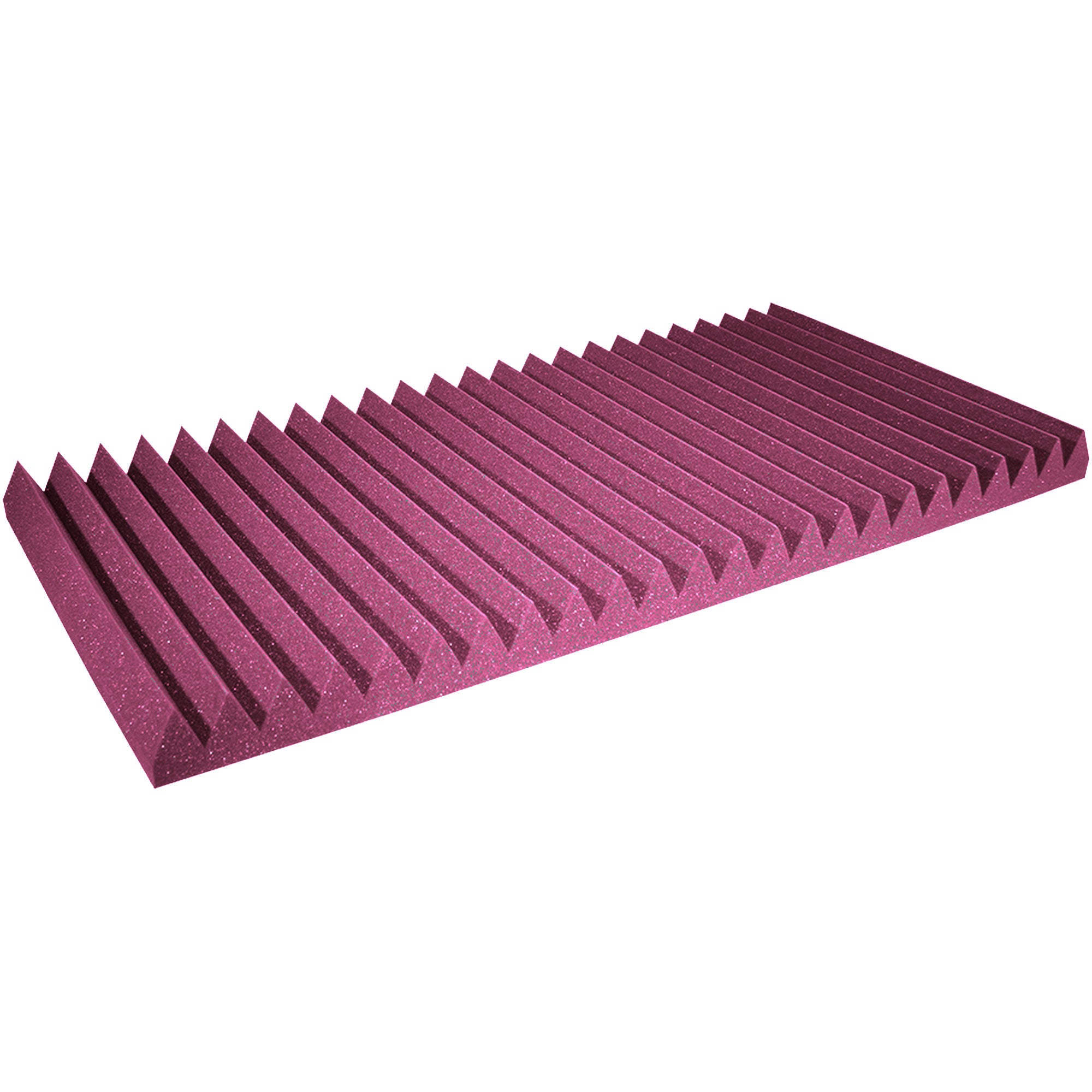 Performance Audio 24" x 48" x 3" Wedge Acoustic Foam Panel (Plum, 6 Pack)