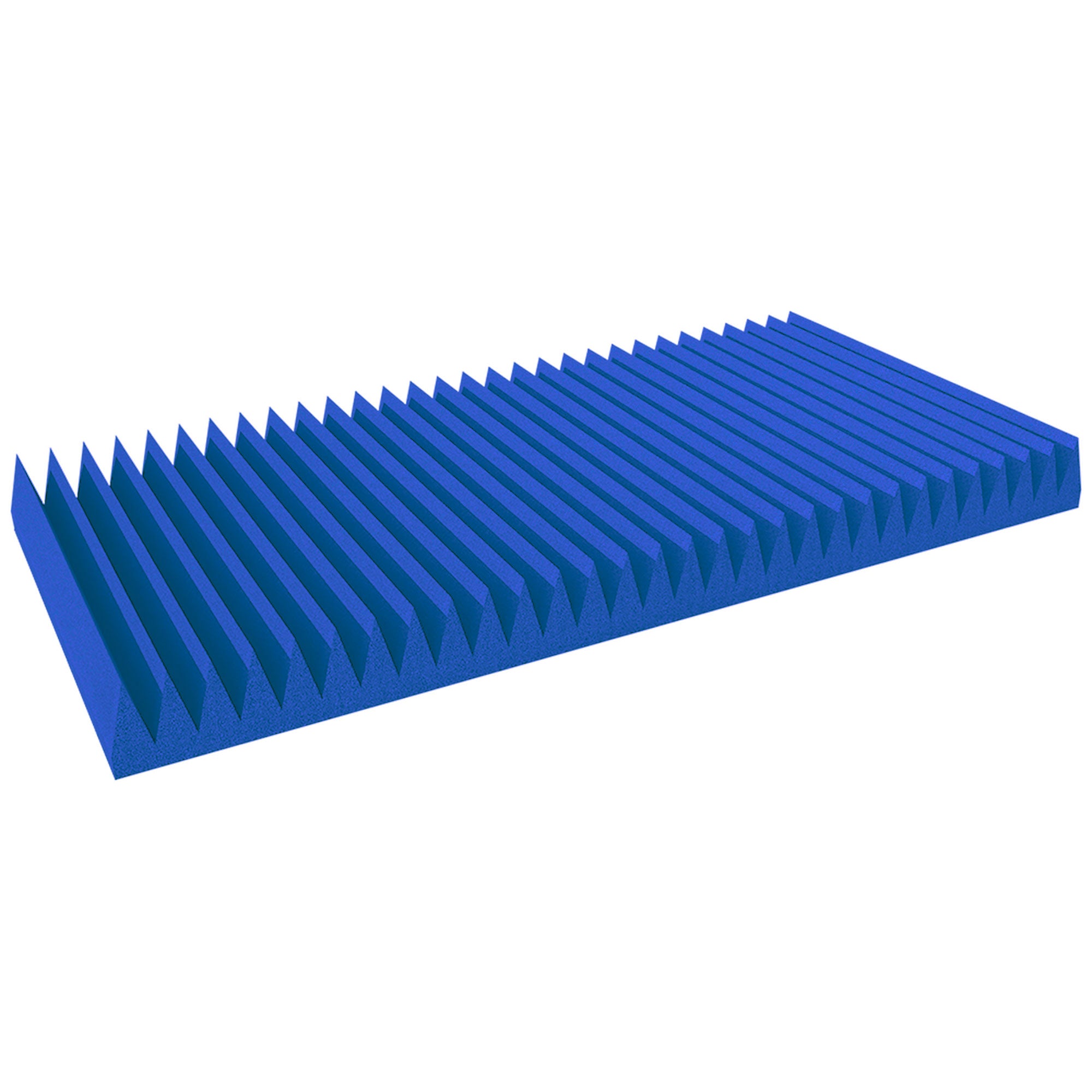 Performance Audio 24" x 48" x 4" Wedge Acoustic Foam Panel (Blue, 6 Pack)