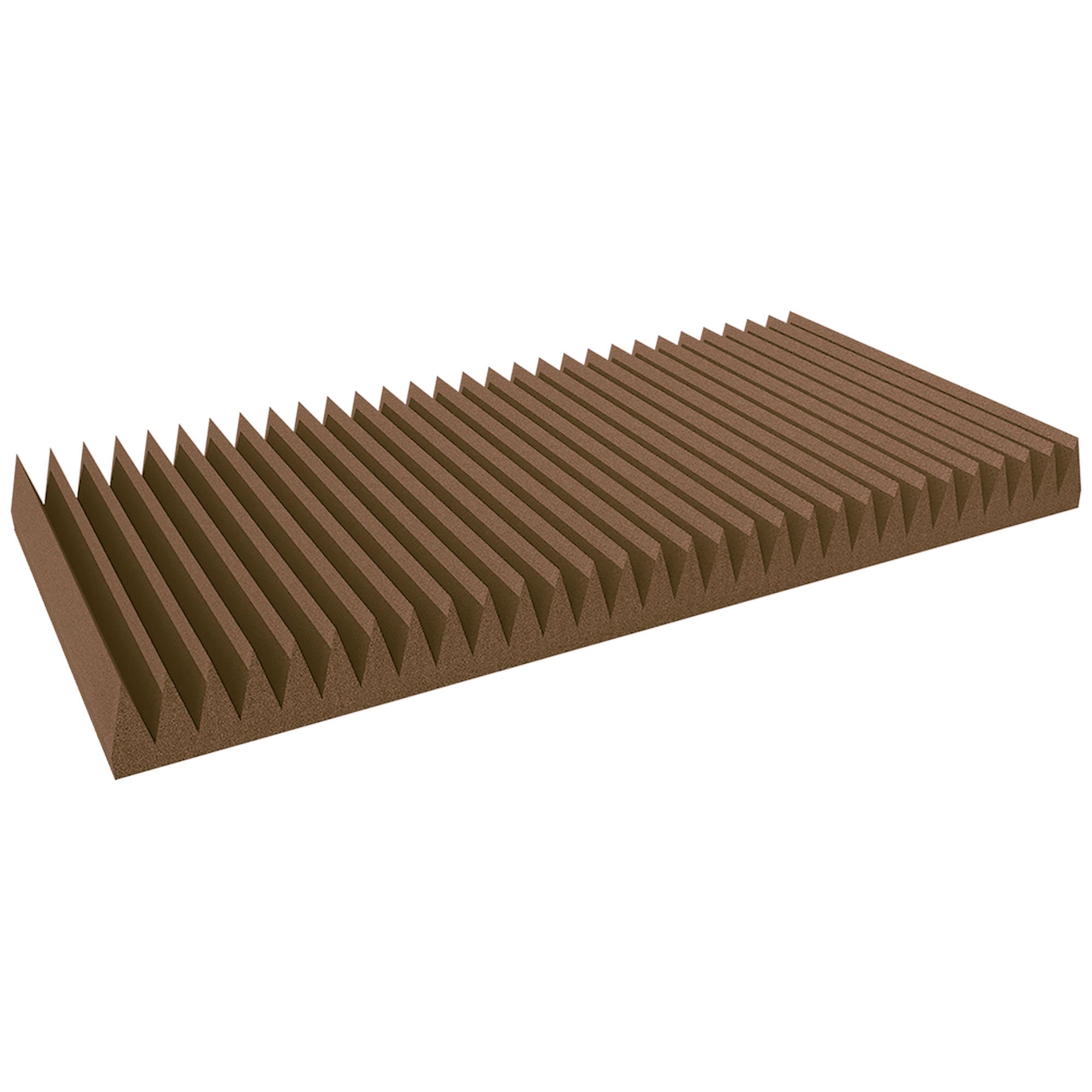 Performance Audio 24" x 48" x 4" Wedge Acoustic Foam Panel (Brown, 6 Pack)