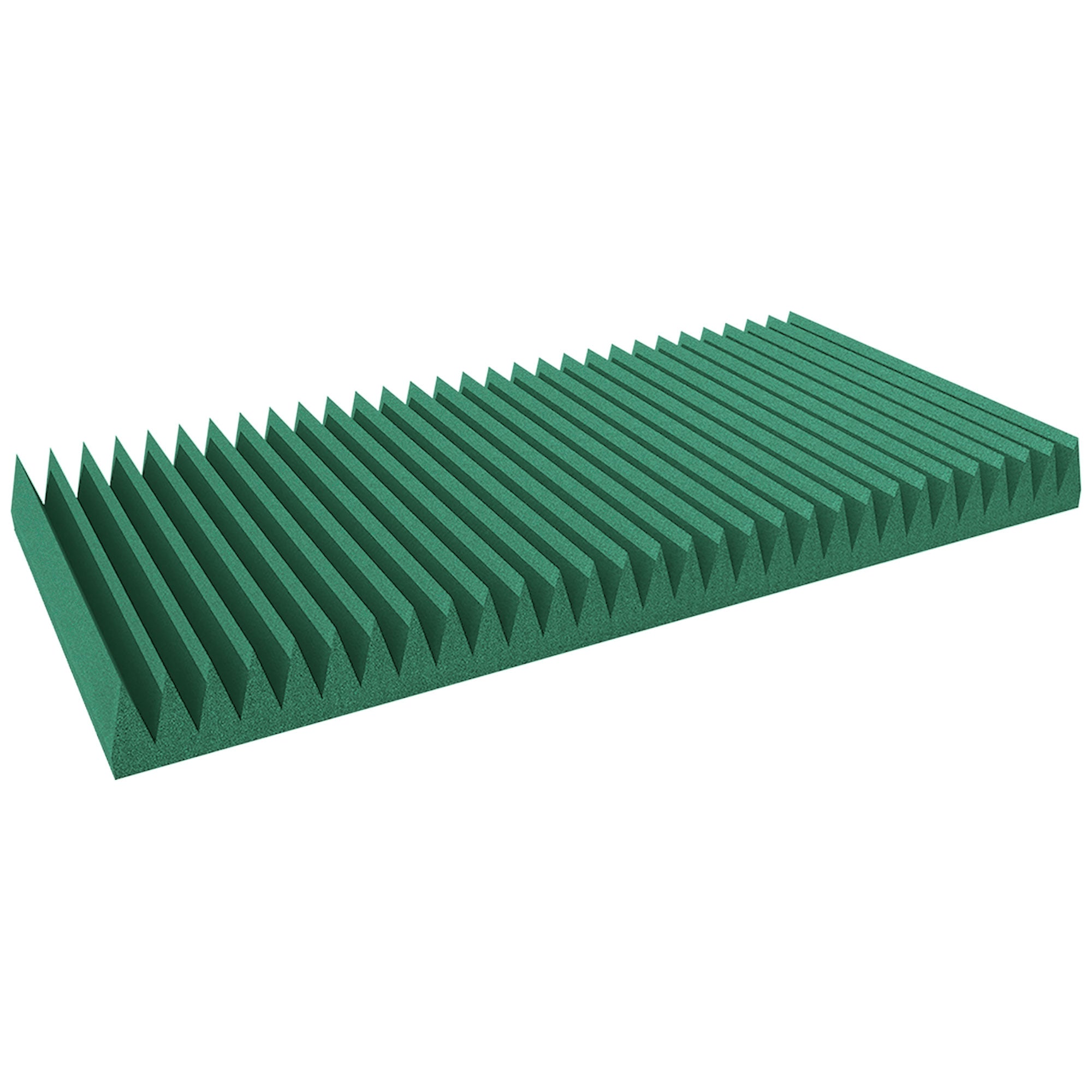 Performance Audio 24" x 48" x 4" Wedge Acoustic Foam Panel (Forest Green, 6 Pack)