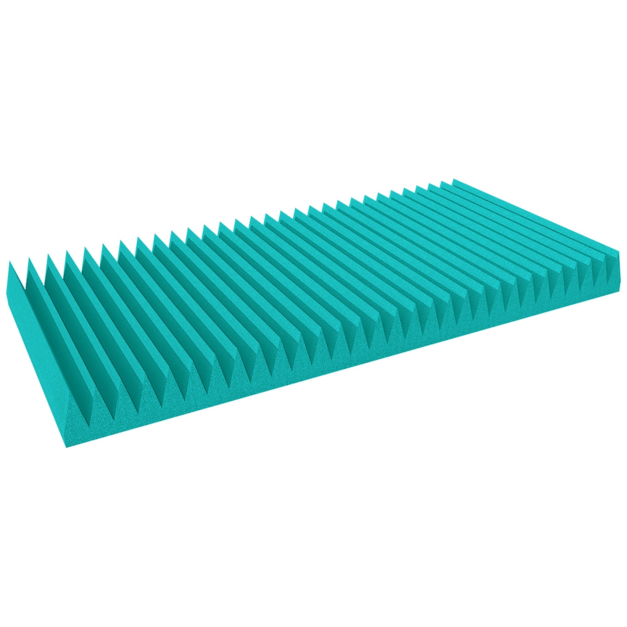 Performance Audio 24" x 48" x 4" Wedge Acoustic Foam Panel (Teal, 6 Pack)