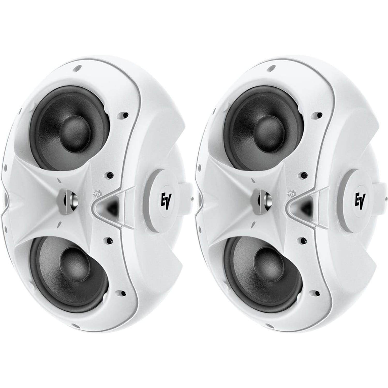 Electro-Voice EVID-6.2W Dual 6" 2-Way 8 Ohms Loudspeakers (White, Pair)