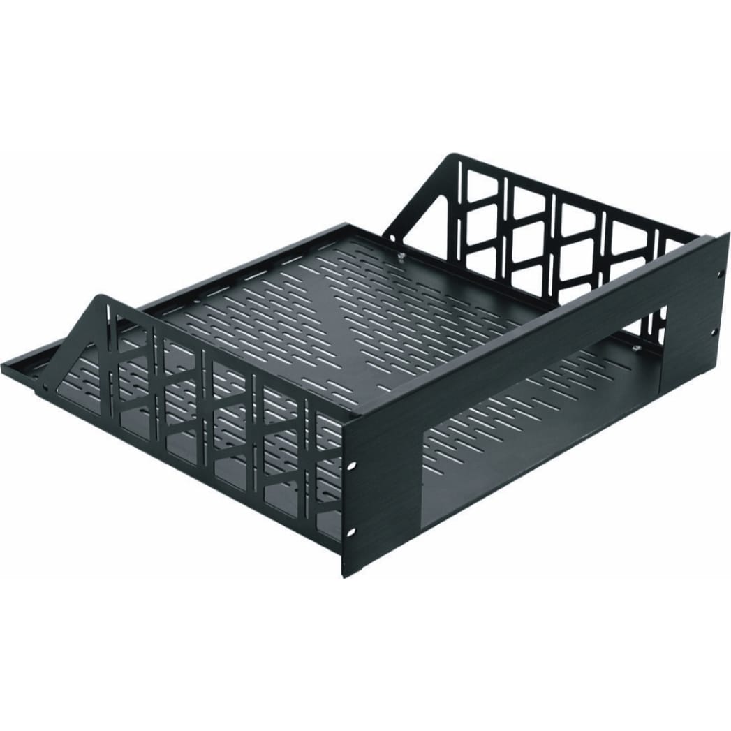 Middle Atlantic RSH4A2XW Custom Rack Shelf 2U, 17.5" Deep (Black Brushed)