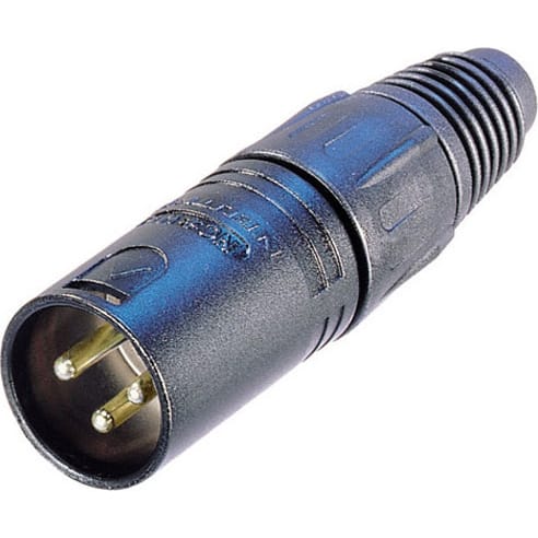 CLEARANCE Neutrik NC3MX-B Male 3-Pin XLR Cable Connector (Black/Gold, While Supplies Last)