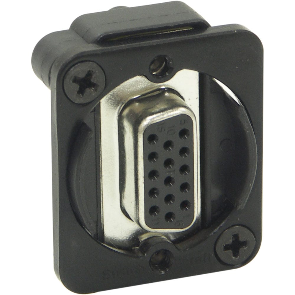 Switchcraft EHHD15FFB 15-Pin D-Sub Feed-Thru Jack (Black)