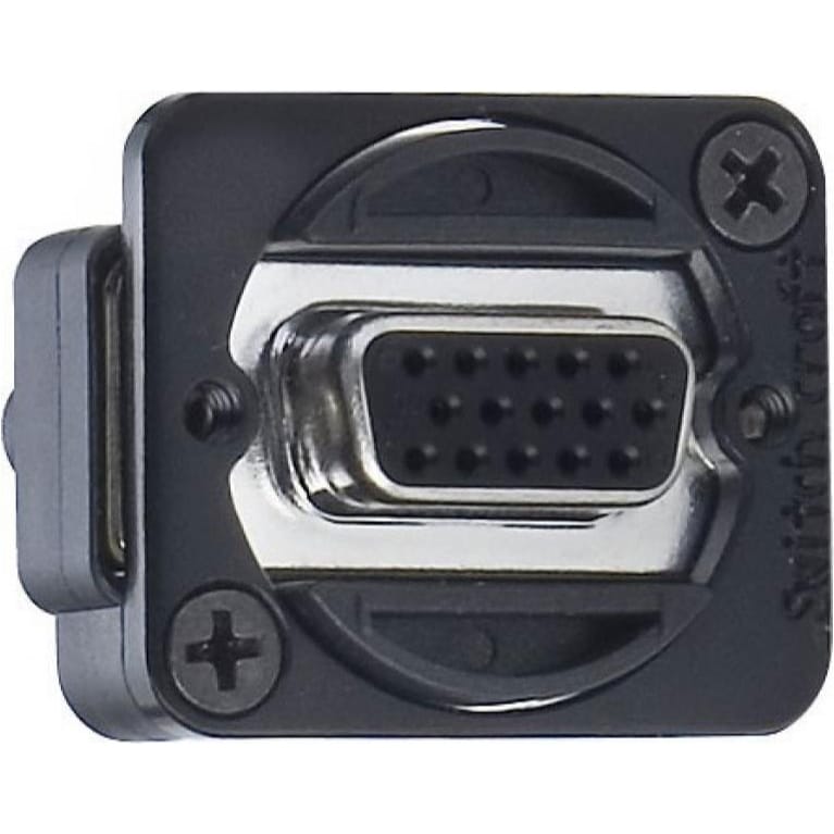 Switchcraft EHHD15FFB 15-Pin D-Sub Feed-Thru Jack (Black)