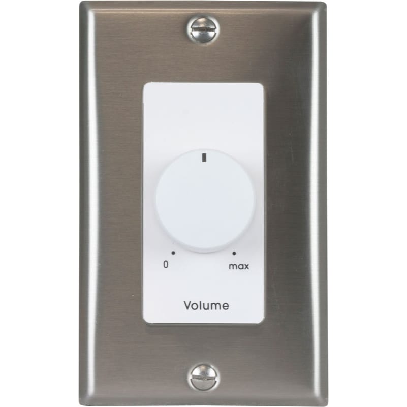 Lowell 25LVC-DSW Single Gang 25W Volume Attenuator (Decora Stainless & White)