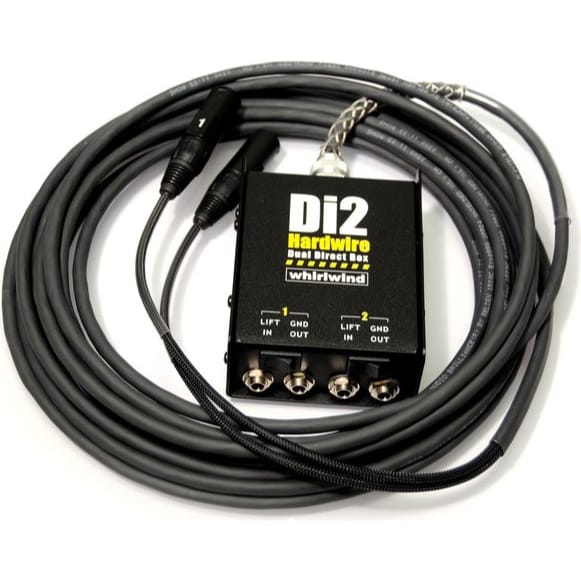 Whirlwind Di2-025-BK Hardwired Passive Direct Box (25')