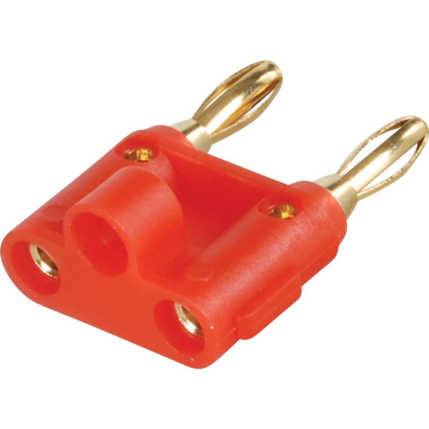 Whirlwind BBN-RG Dual Banana Plug, Red/Gold Connector