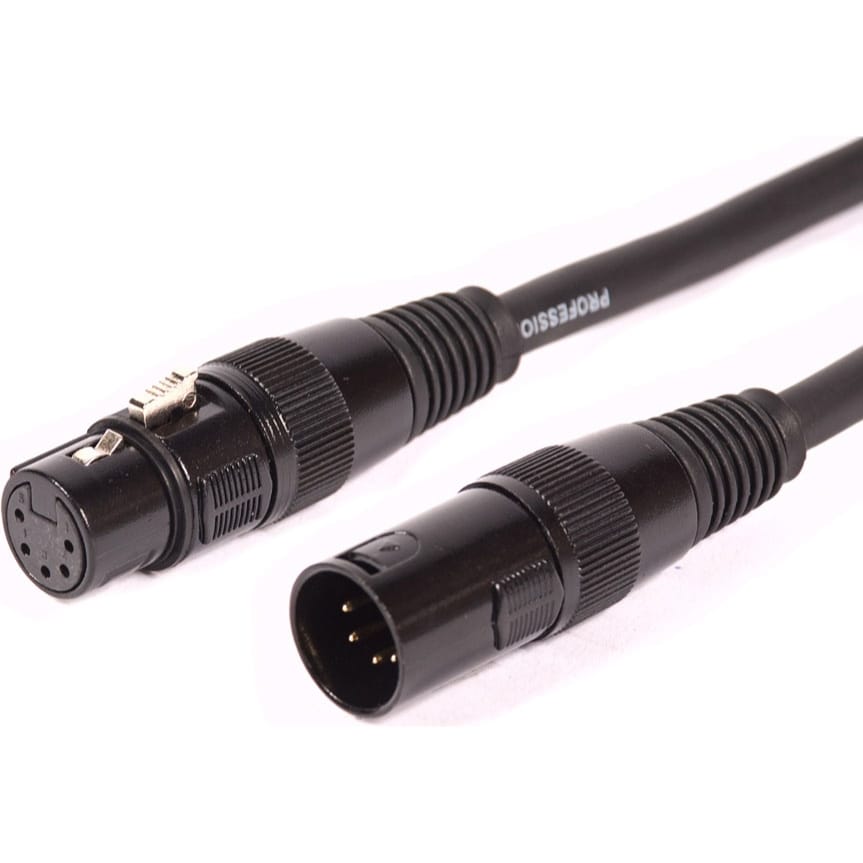 Whirlwind DMX25 DMX 5-Pin XLRF to XLRM Gold Contacts Cable (25')