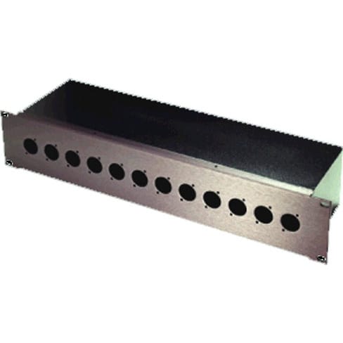 Whirlwind HBPR-3ND 3U Rack Panel with Backbox Punched for 24 Neutrik D Connectors