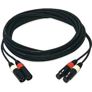 Whirlwind MK4PP15 Stereo Microphone Cable Dual XLRF to Dual XLRM (15')