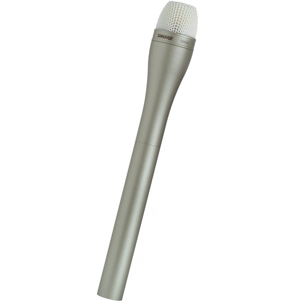 Shure SM63L Omnidirectional Dynamic Handheld Microphone with Extended Handle (Champagne)