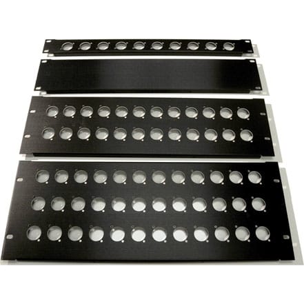 Whirlwind PR-1 1U Rack Panel Punched for 10 XLRs