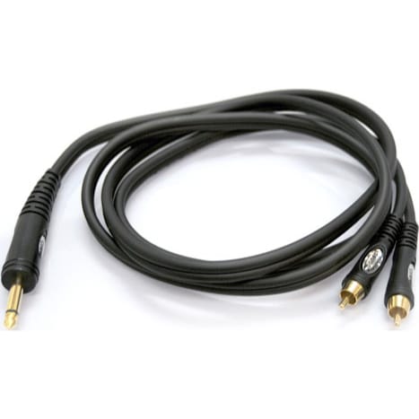 Whirlwind TS2R06 Adapter Cable 1/4" TS Male to Dual RCA Male (6')